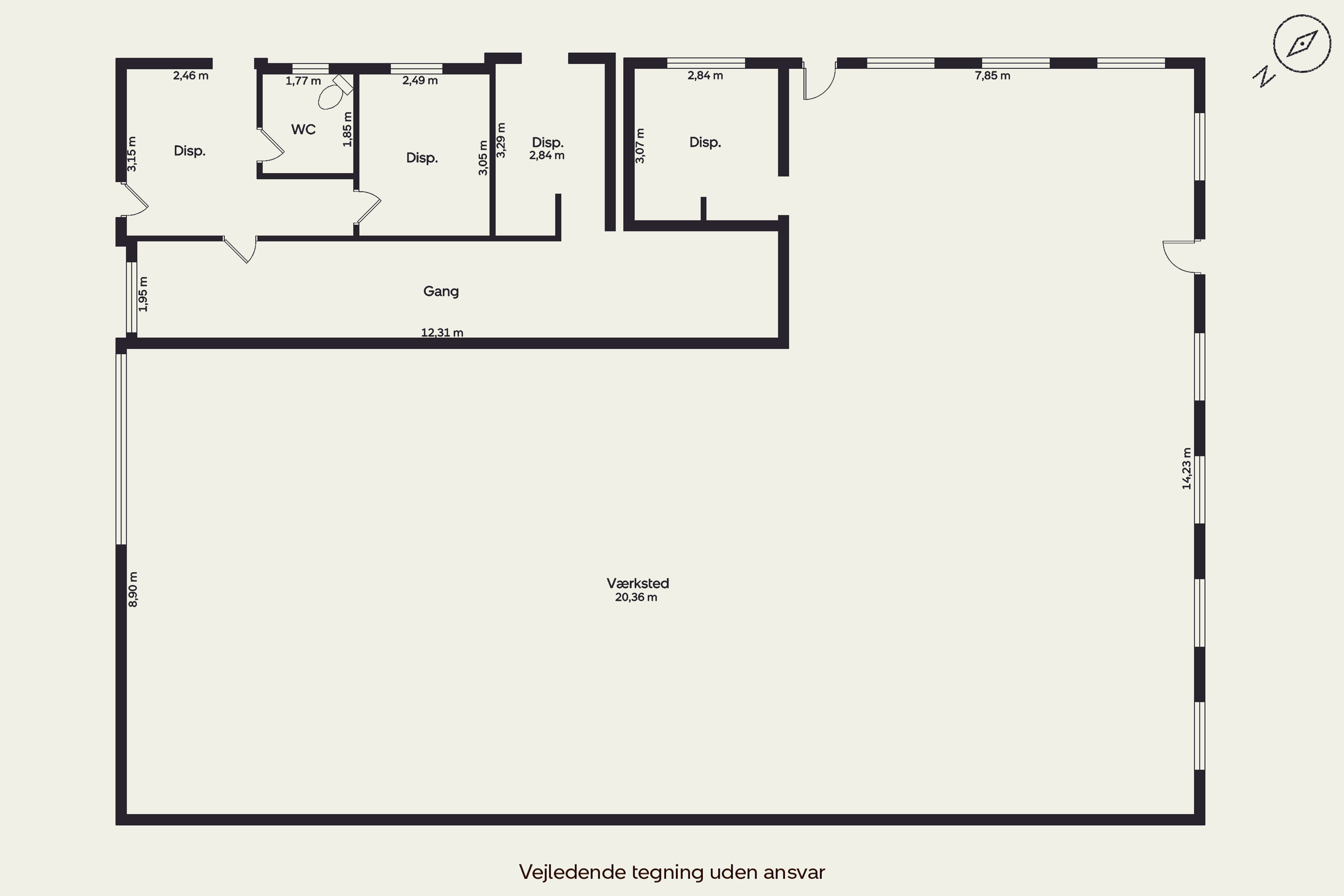 Plantegninger billede af Bygade 40, 7173 Vonge