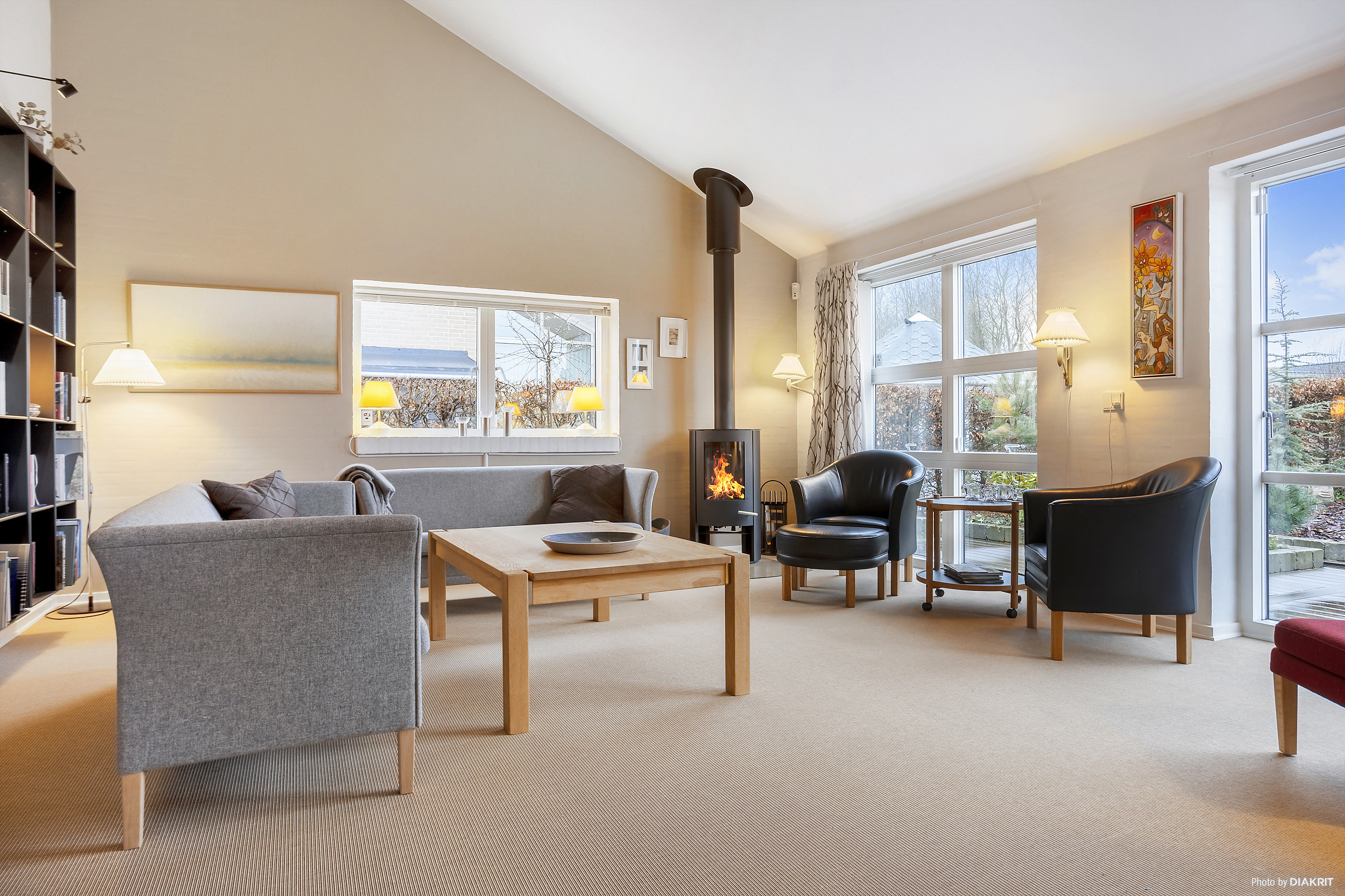 Fremhævet stue billede i fuldskærmstilstand. Billede af Røddalsminde 61, 8300 Odder