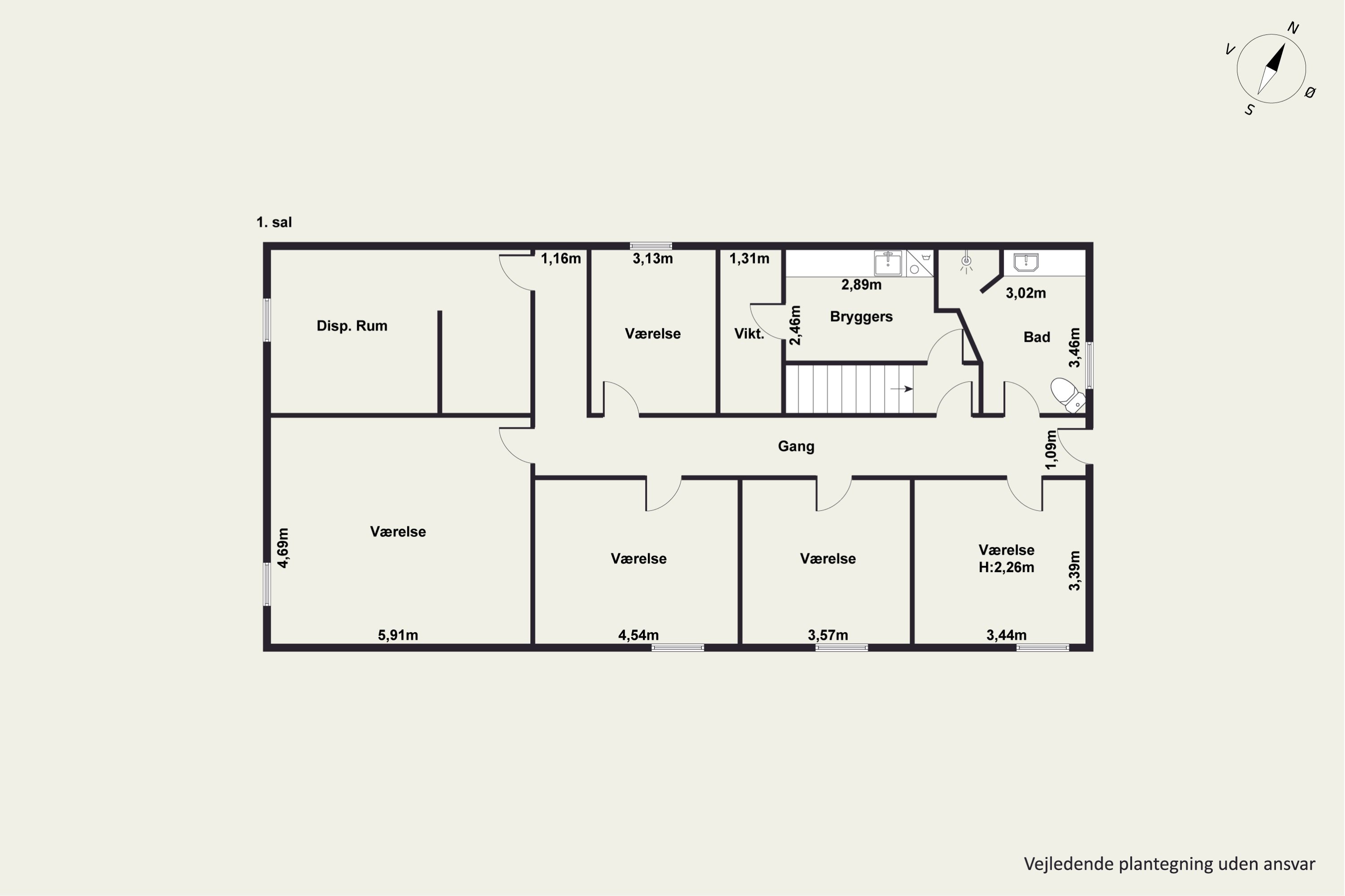 Plantegninger billede af Hovedgaden 2, Vejrumbro, 8830 Tjele