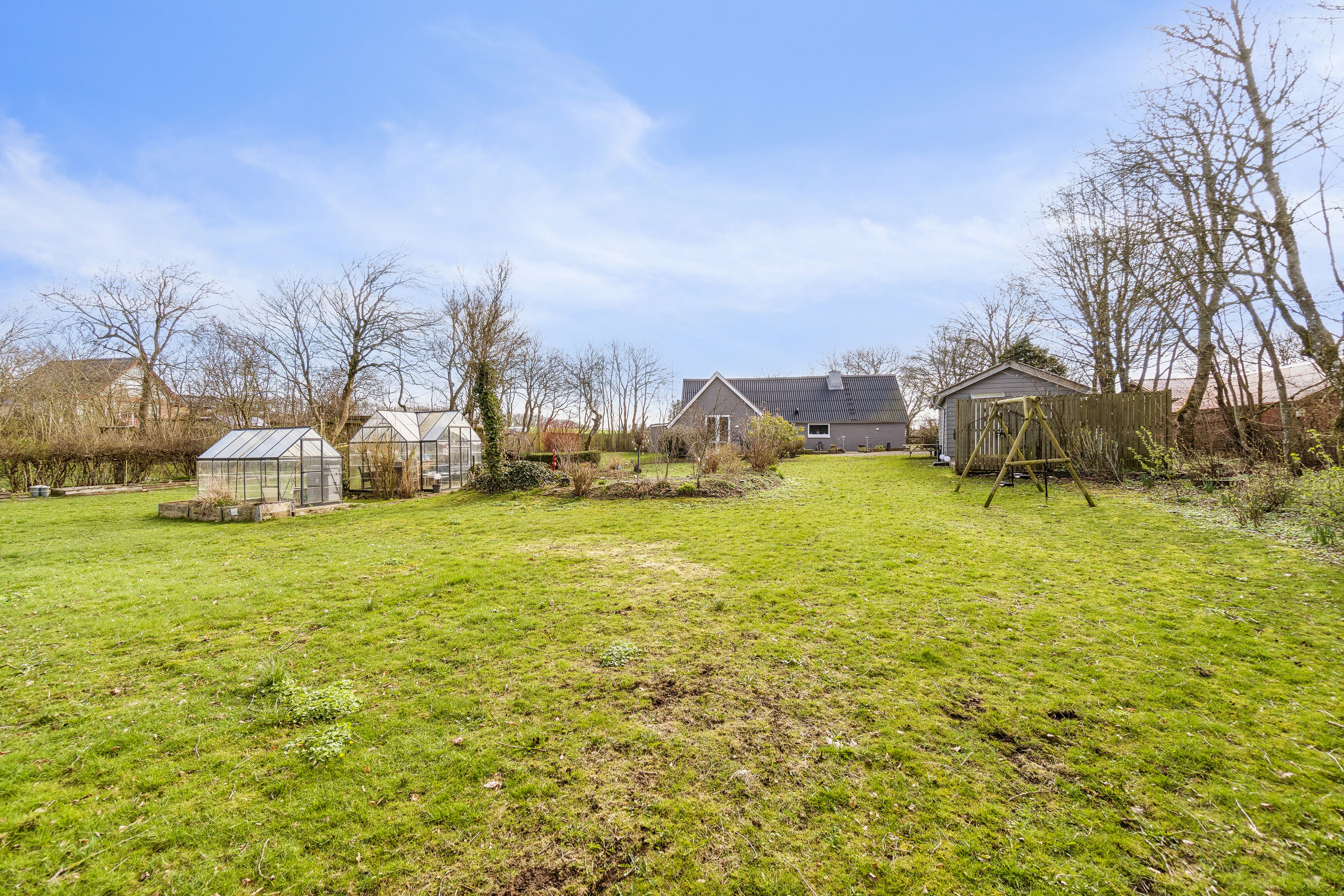 Fremhævet set fra haven billede i fuldskærmstilstand. Billede af Søndergade 56, 7760 Hurup Thy