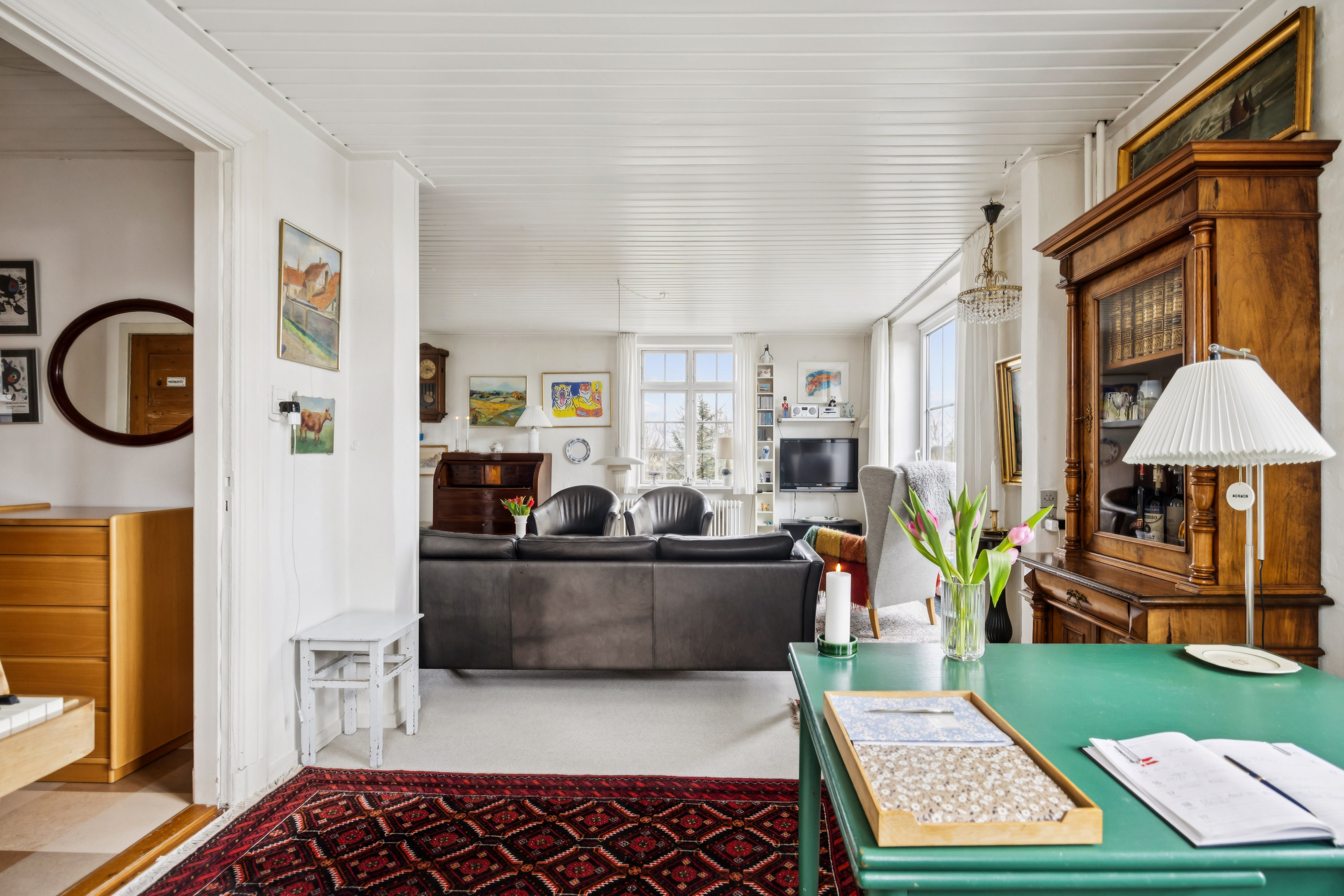 Fremhævet stue billede i fuldskærmstilstand. Billede af Kornbakken 7, 9400 Nørresundby