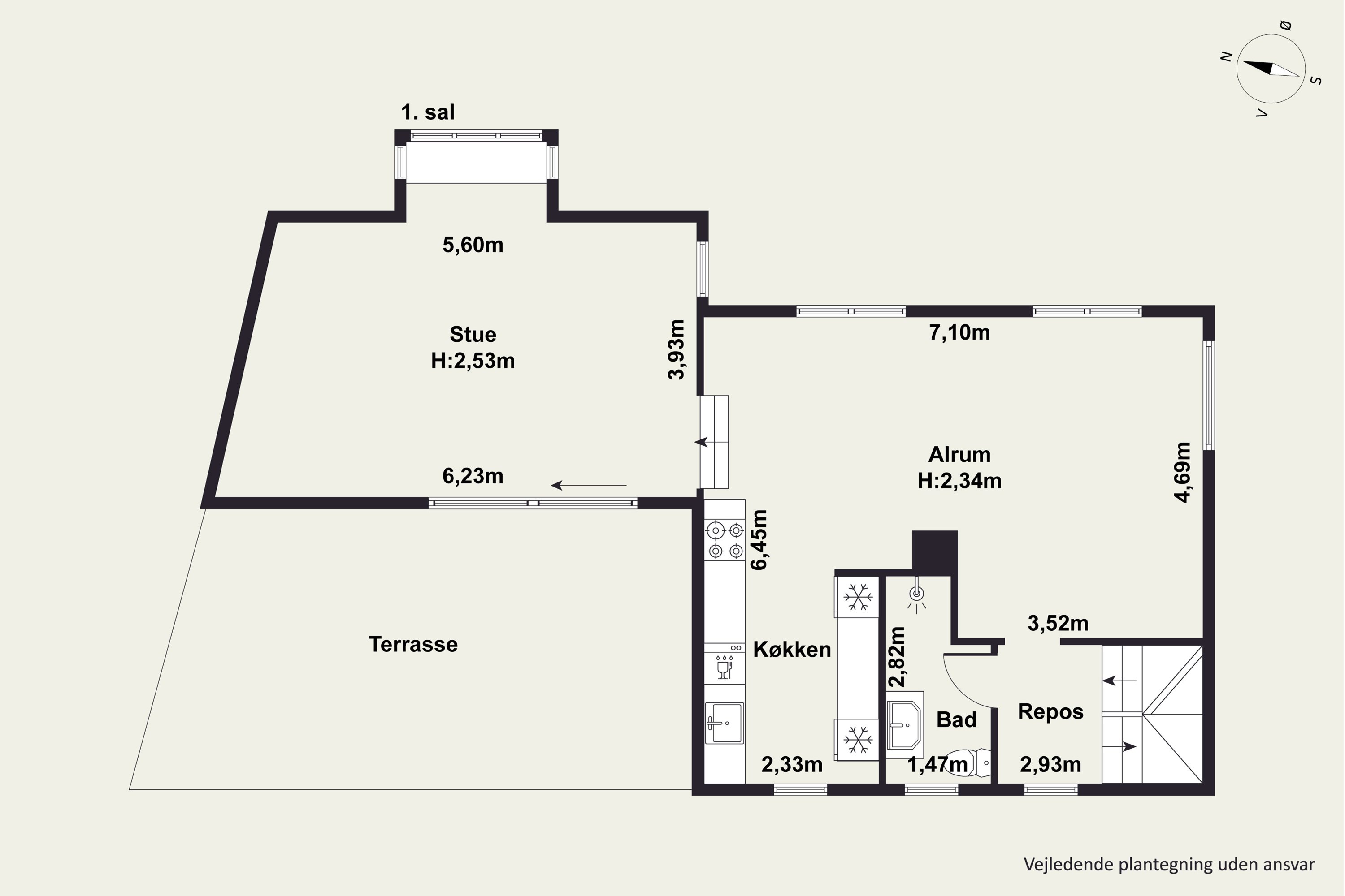 Plantegninger billede af Stationsgade 3, 8240 Risskov