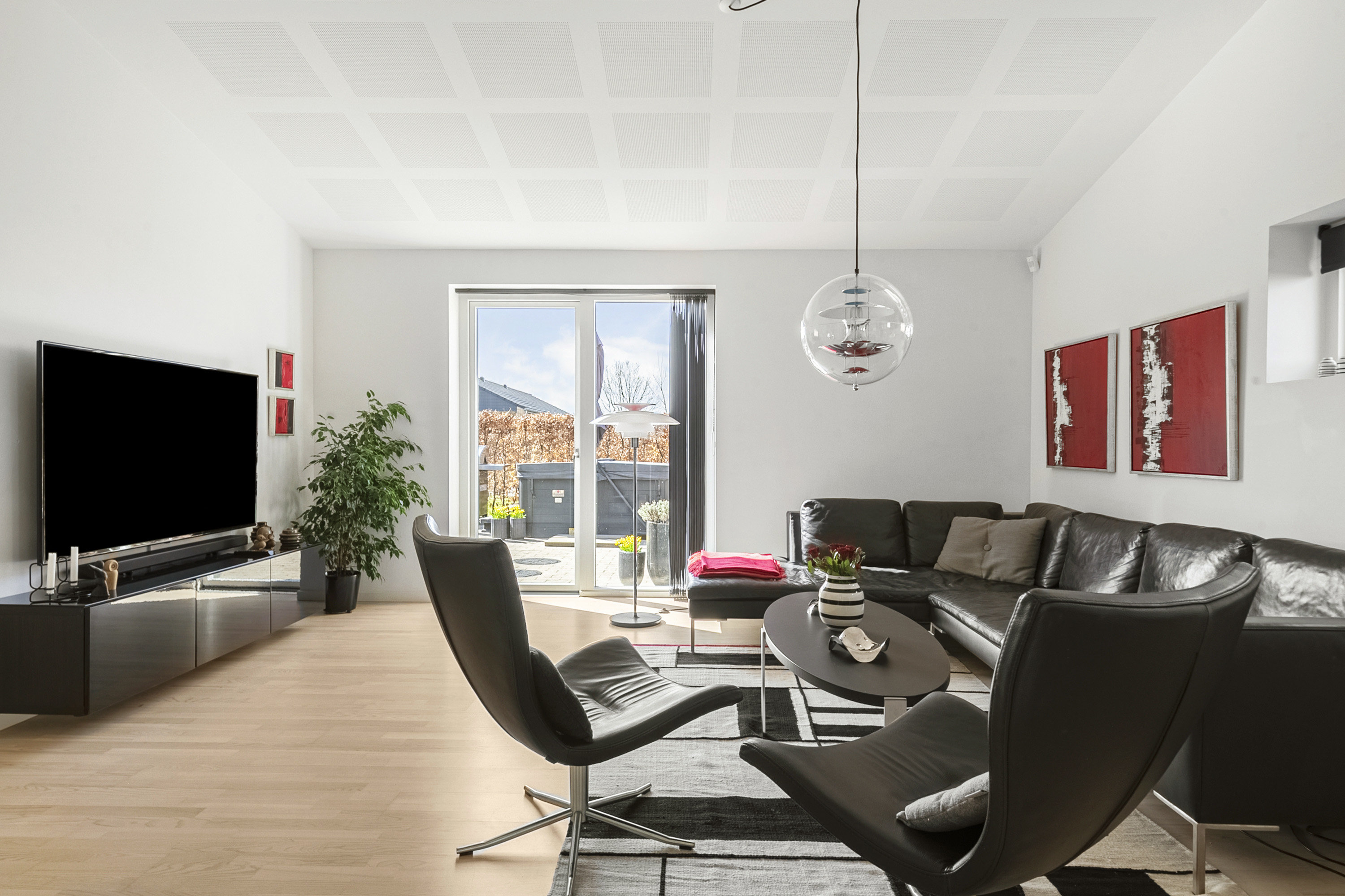 Fremhævet stue billede i fuldskærmstilstand. Billede af Nørregårds Alle 19, 8362 Hørning