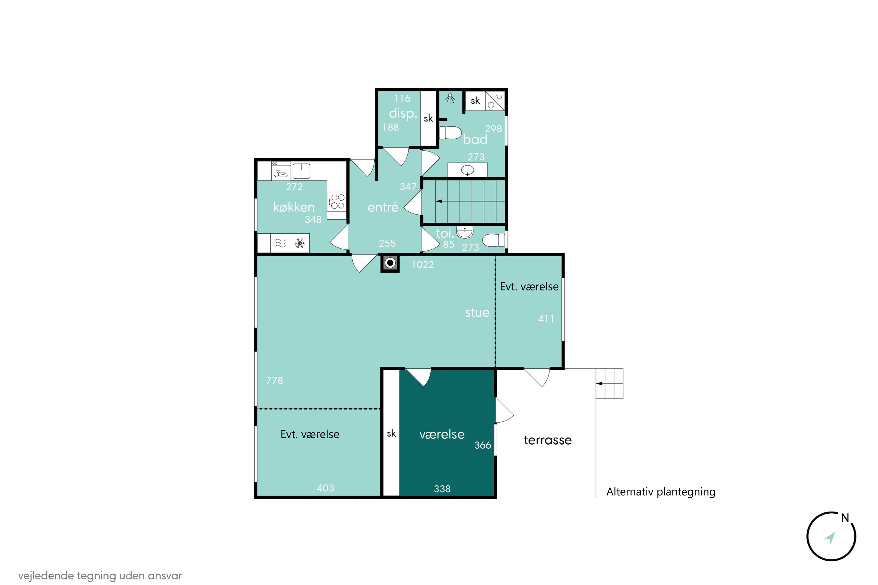 Plantegninger billede af Svanes Plads 5, st.. th., 8700 Horsens