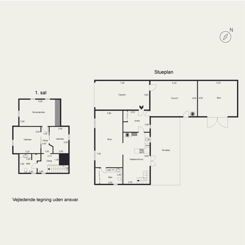 Plantegninger billede af Kirkevej 27, Handbjerg, 7830 Vinderup