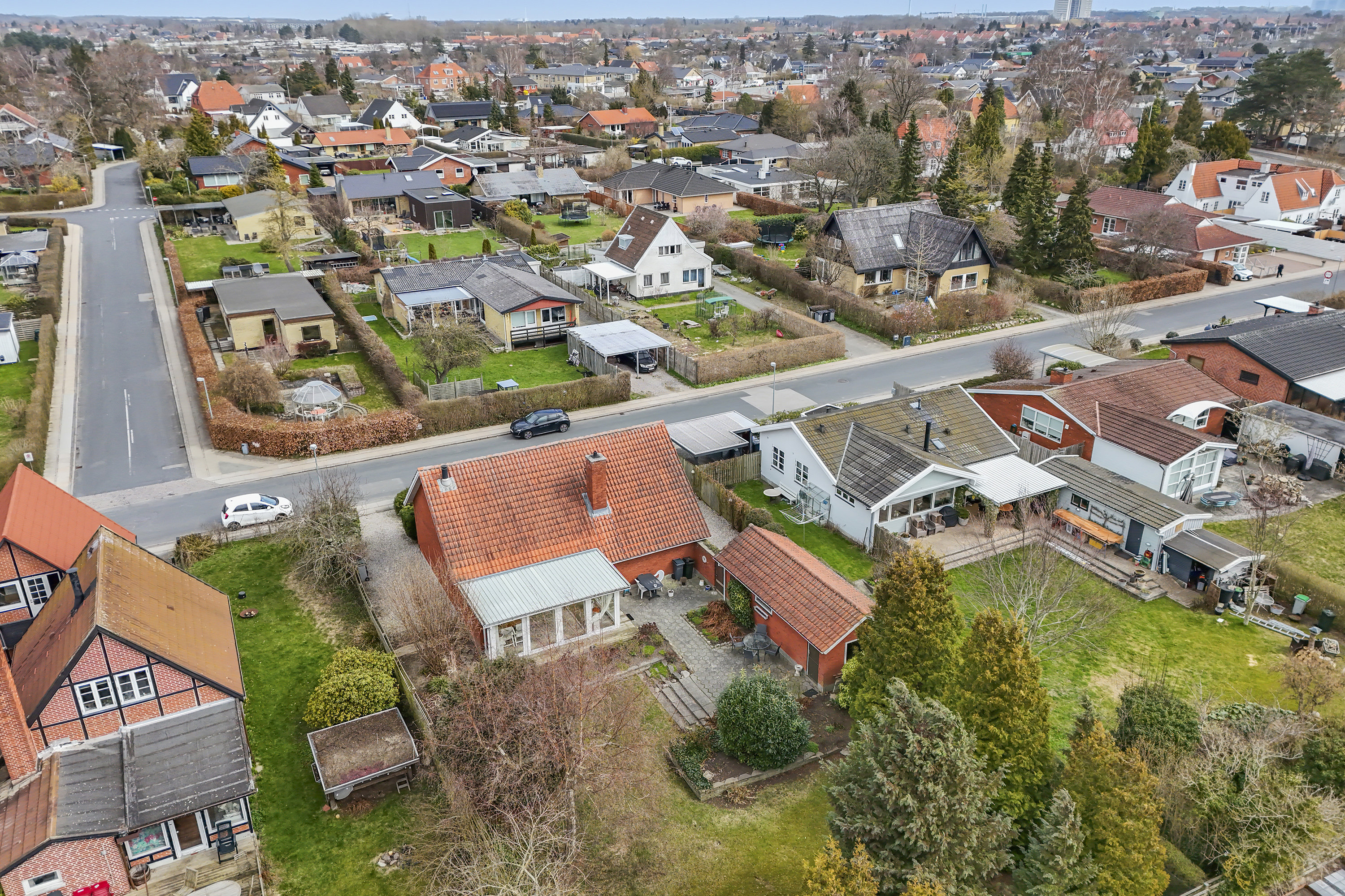 Fremhævet luftfoto billede i fuldskærmstilstand. Billede af Marievej 9, 2740 Skovlunde