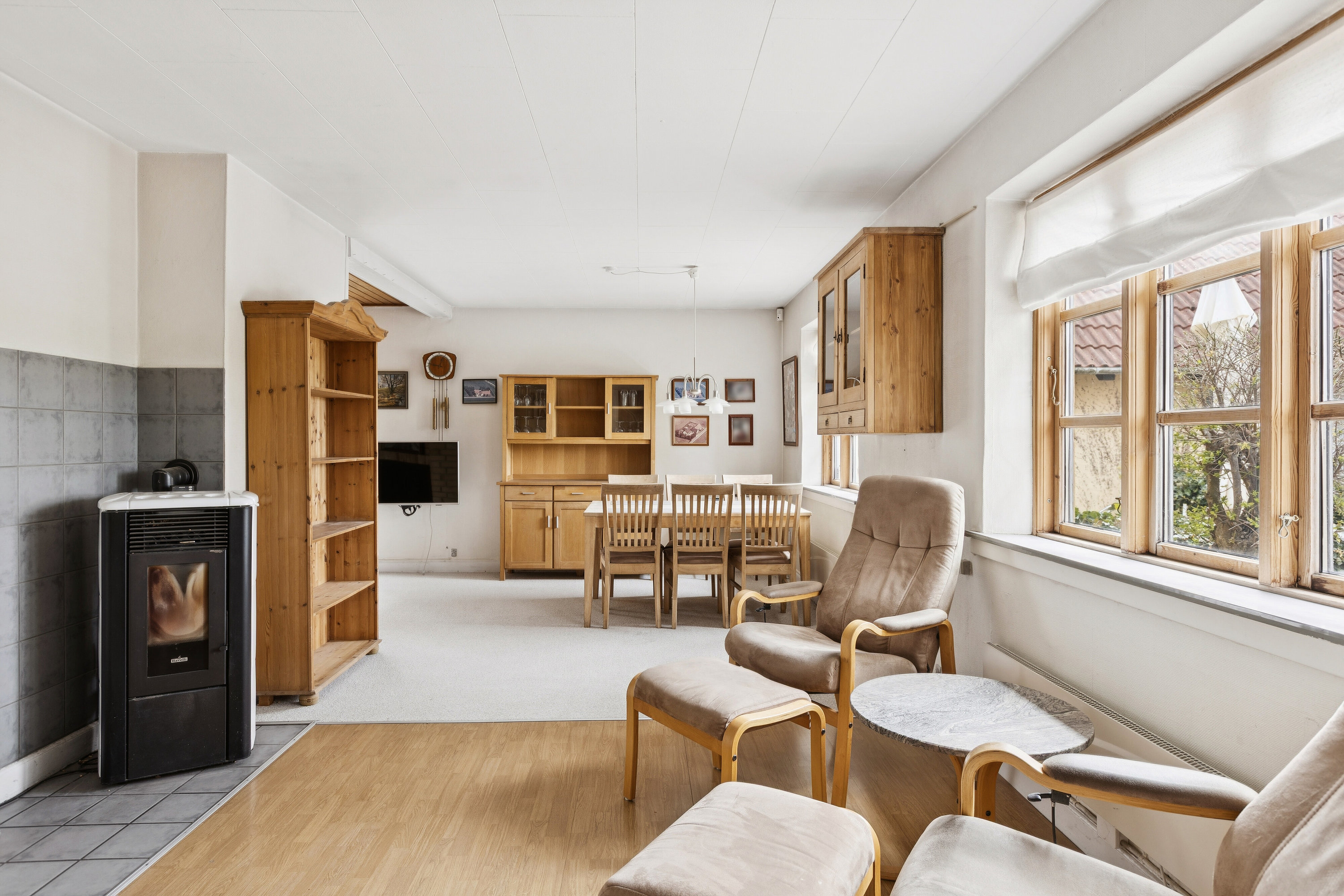 Fremhævet stue billede i fuldskærmstilstand. Billede af Sanderhusvej 6, Freerslev, 4690 Haslev