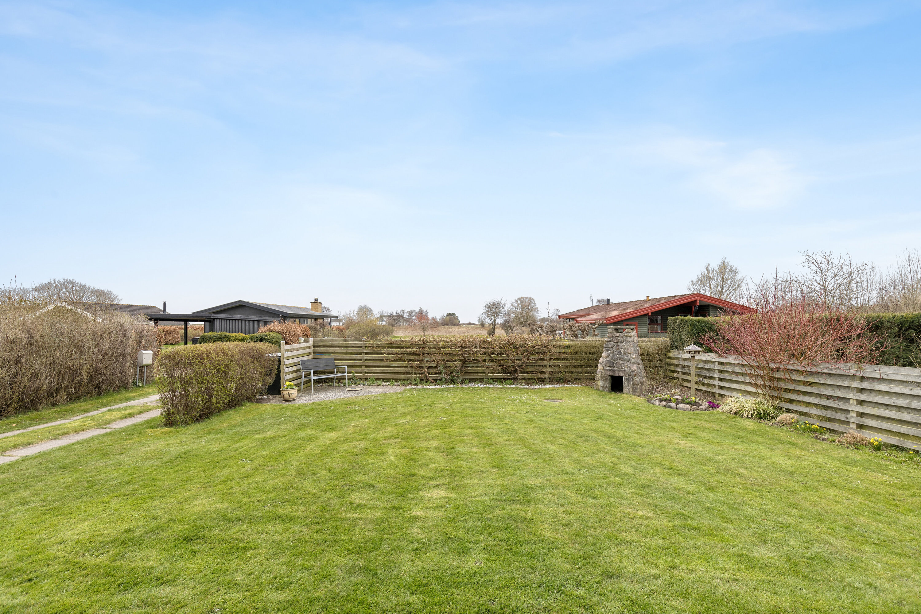 Fremhævet set fra haven billede i fuldskærmstilstand. Billede af Fuglevænget 18, Bisserup, 4243 Rude