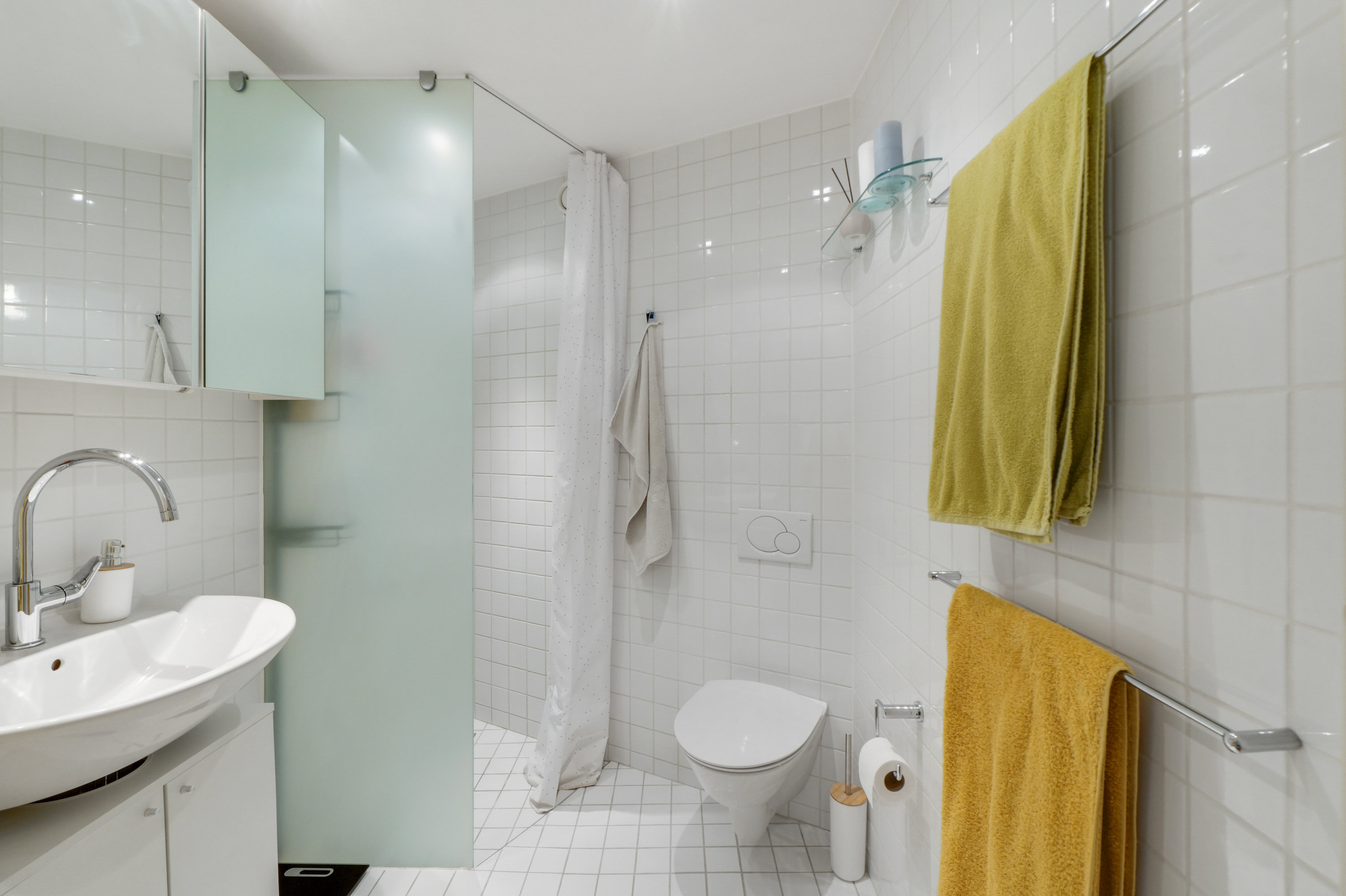 Fremhævet badeværelse billede i fuldskærmstilstand. Billede af Ørestads Boulevard 57C, 1. 141., 2300 København S