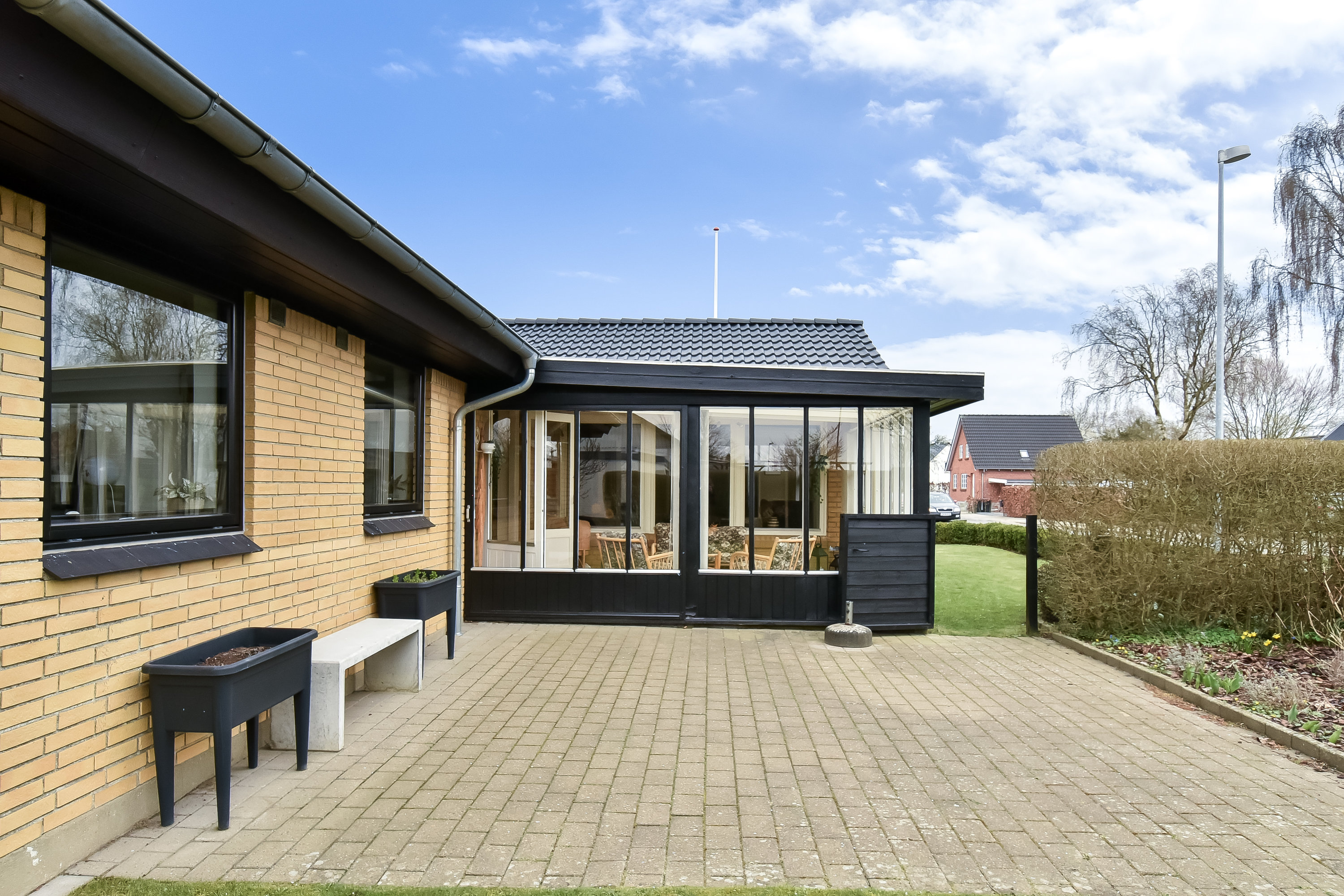 Fremhævet terrasse billede i fuldskærmstilstand. Billede af Gl. Ørskovvej 1, Snejbjerg, 7400 Herning