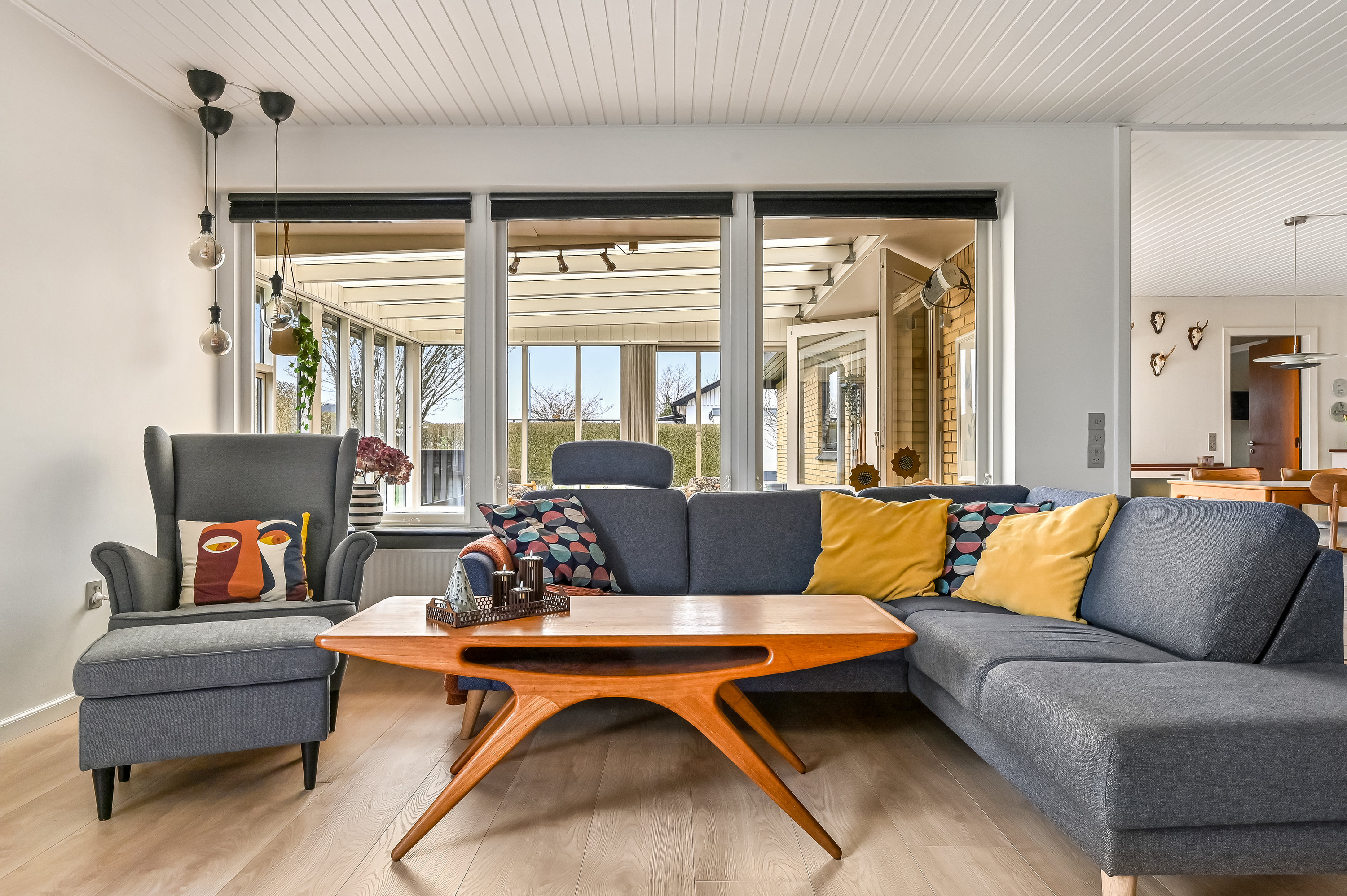 Fremhævet stue billede i fuldskærmstilstand. Billede af Gl. Ørskovvej 1, Snejbjerg, 7400 Herning