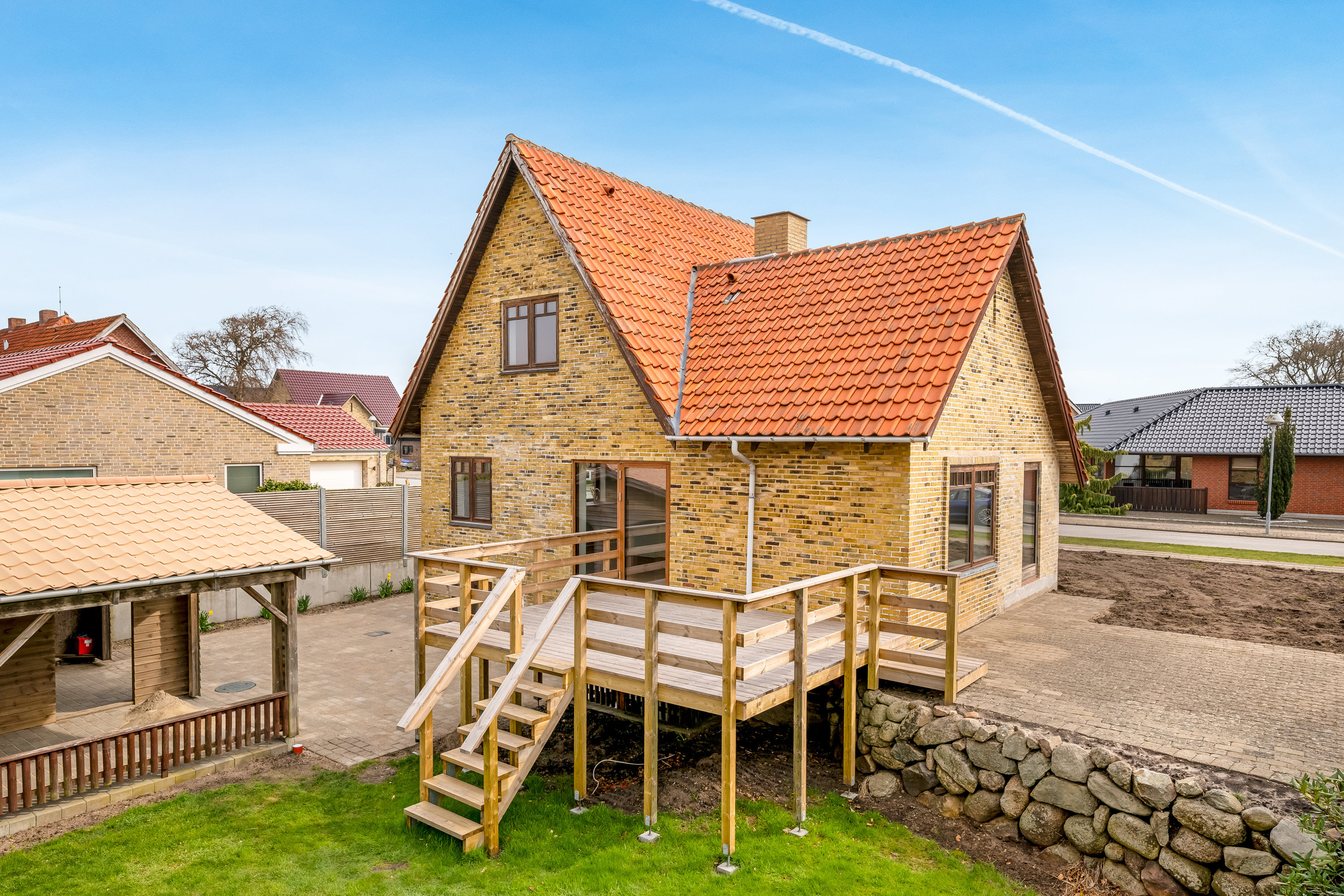 Fremhævet terrasse billede i fuldskærmstilstand. Billede af Grønningen 8, 6900 Skjern