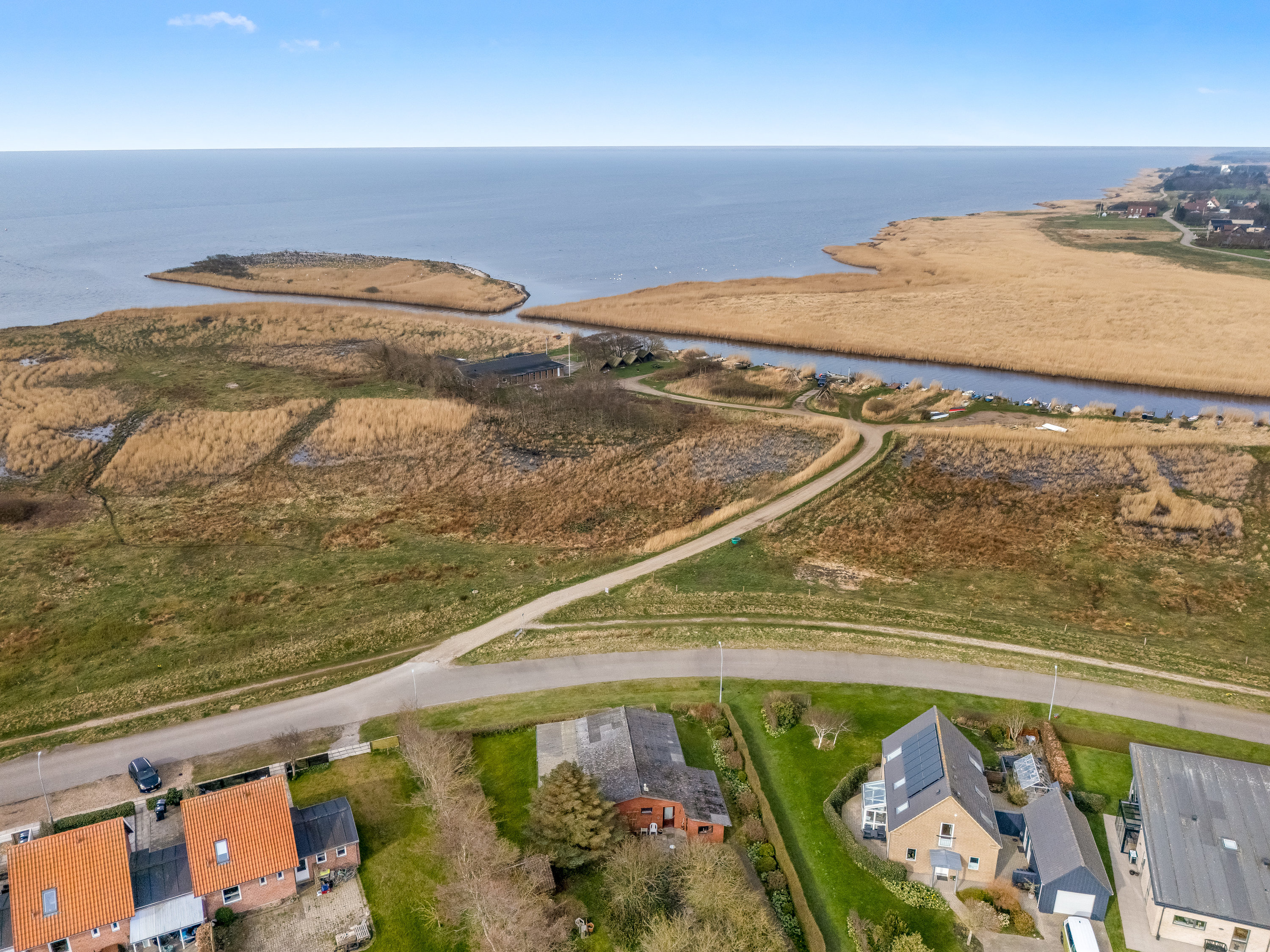 Fremhævet luftfoto billede i fuldskærmstilstand. Billede af Mågevej 13, 6950 Ringkøbing