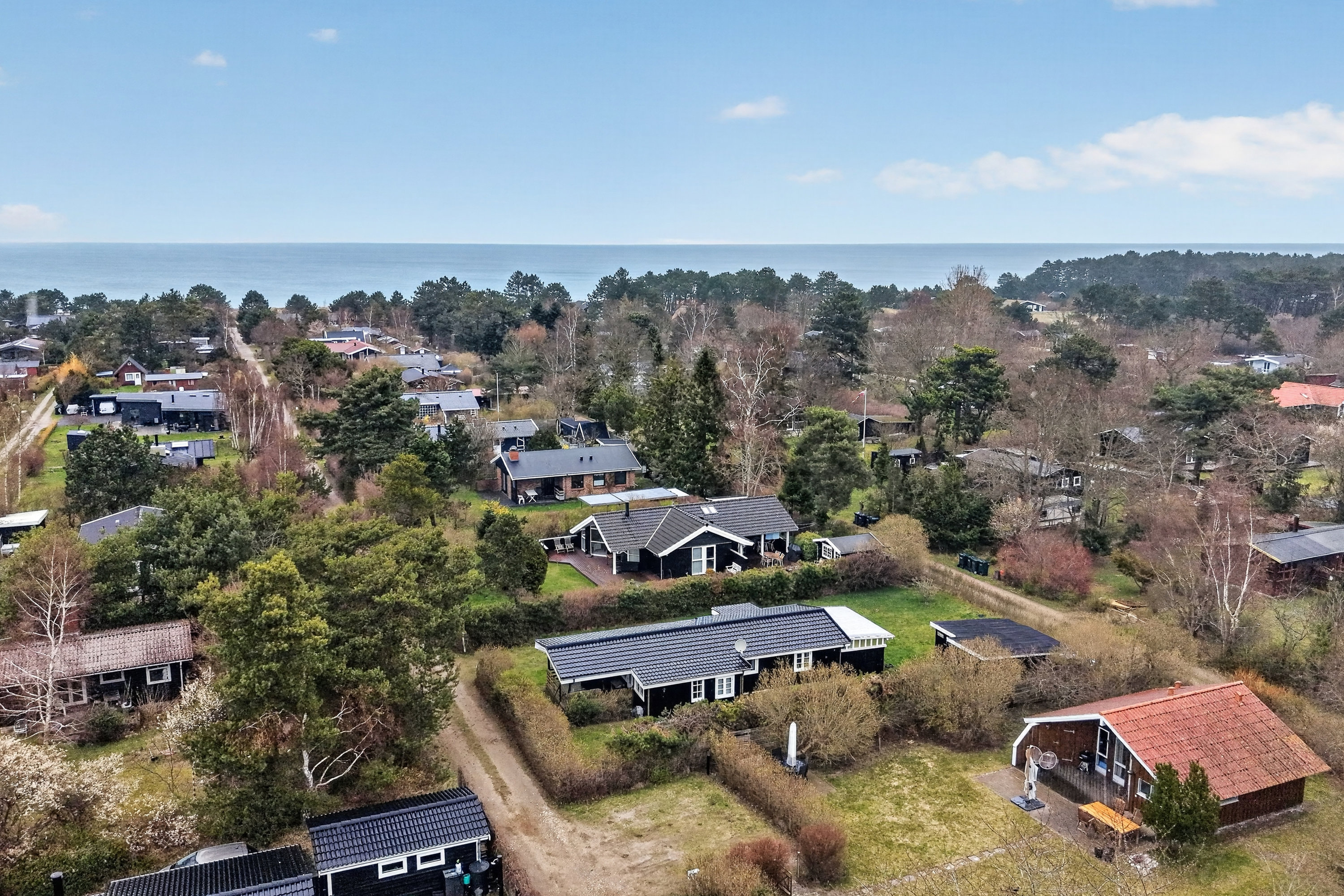 Fremhævet luftfoto billede i fuldskærmstilstand. Billede af Pilevangsvej 12, 4500 Nykøbing Sj