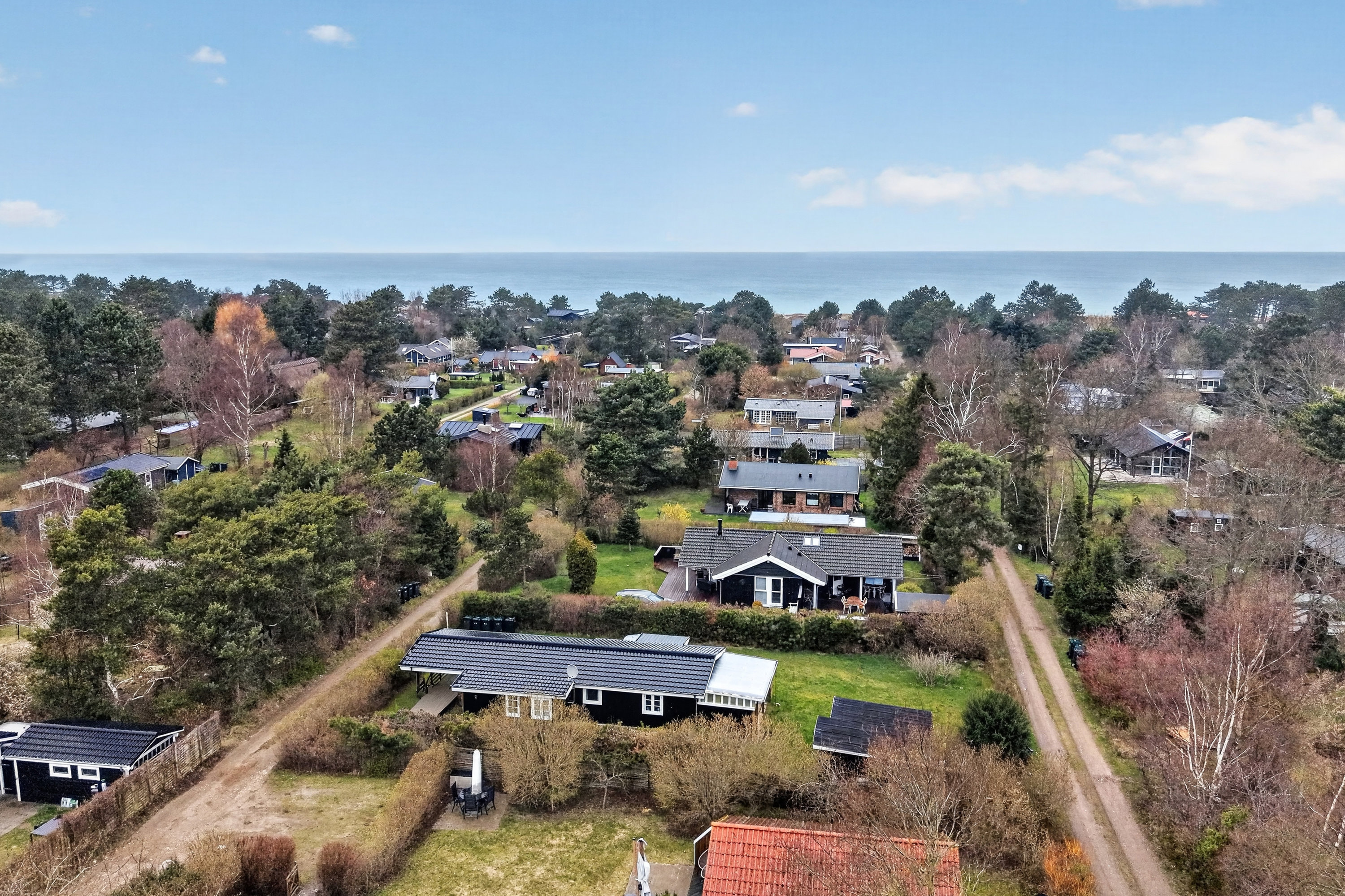 Fremhævet luftfoto billede i fuldskærmstilstand. Billede af Pilevangsvej 12, 4500 Nykøbing Sj