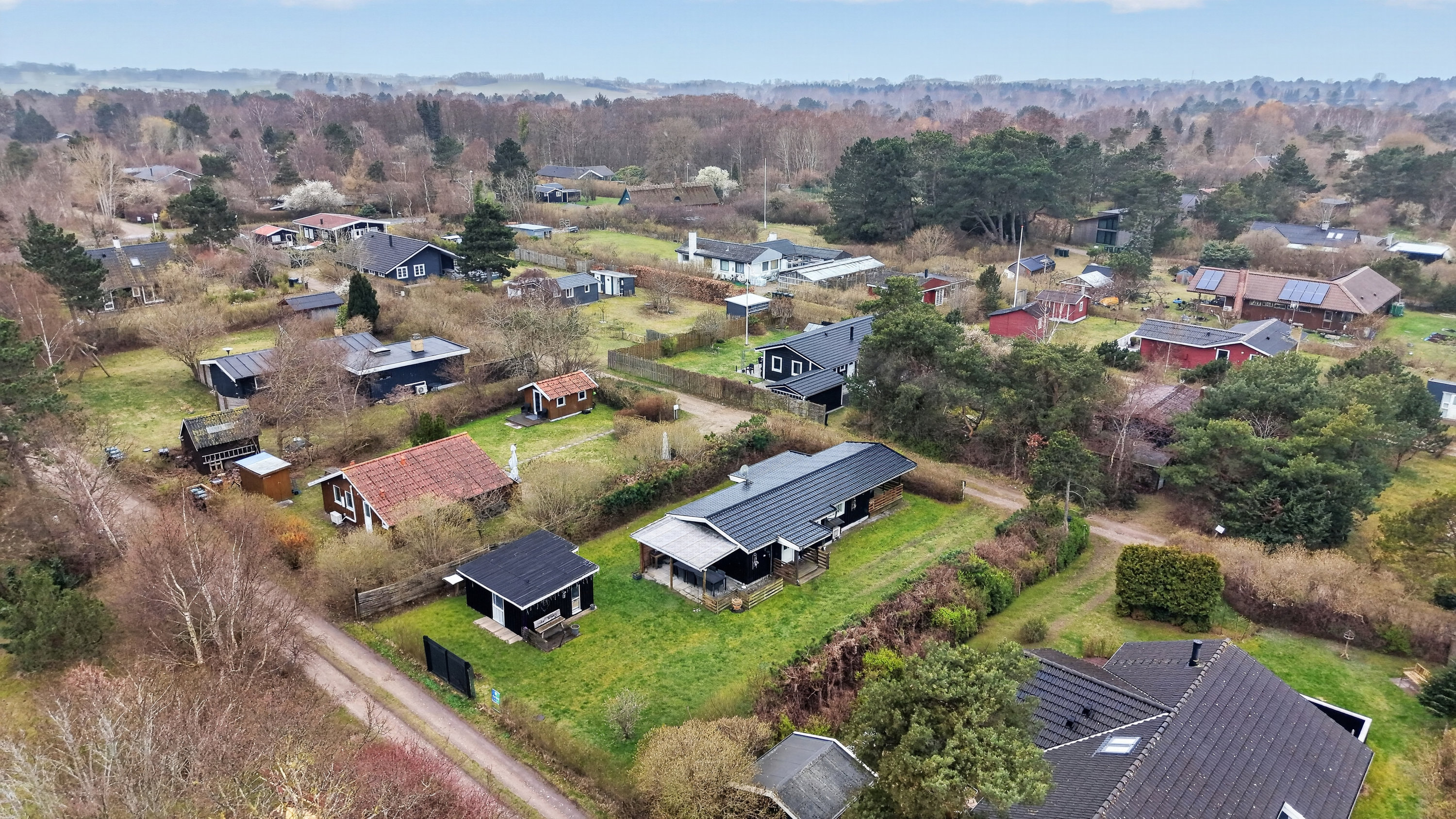 Fremhævet luftfoto billede i fuldskærmstilstand. Billede af Pilevangsvej 12, 4500 Nykøbing Sj