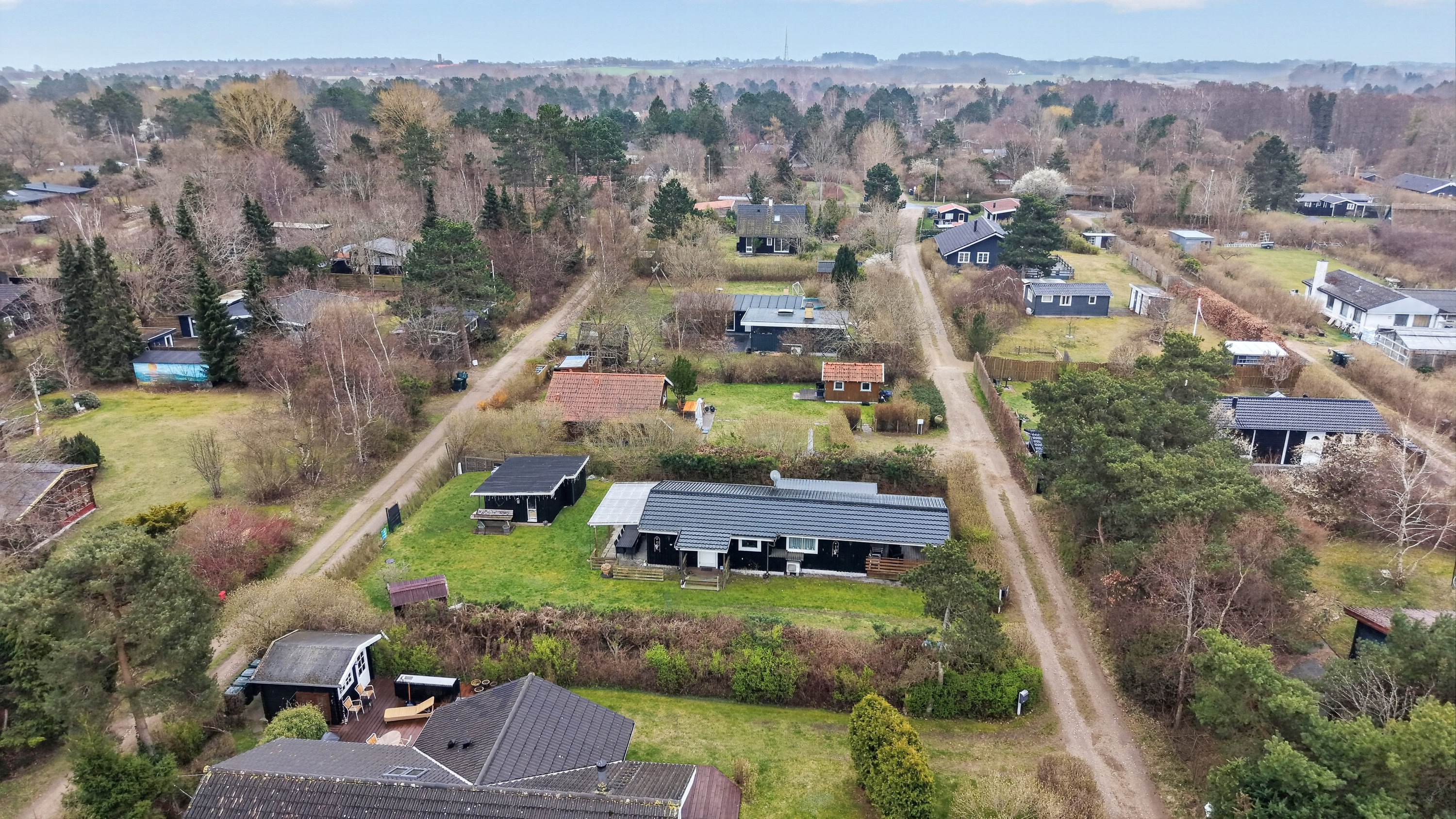 Fremhævet luftfoto billede i fuldskærmstilstand. Billede af Pilevangsvej 12, 4500 Nykøbing Sj