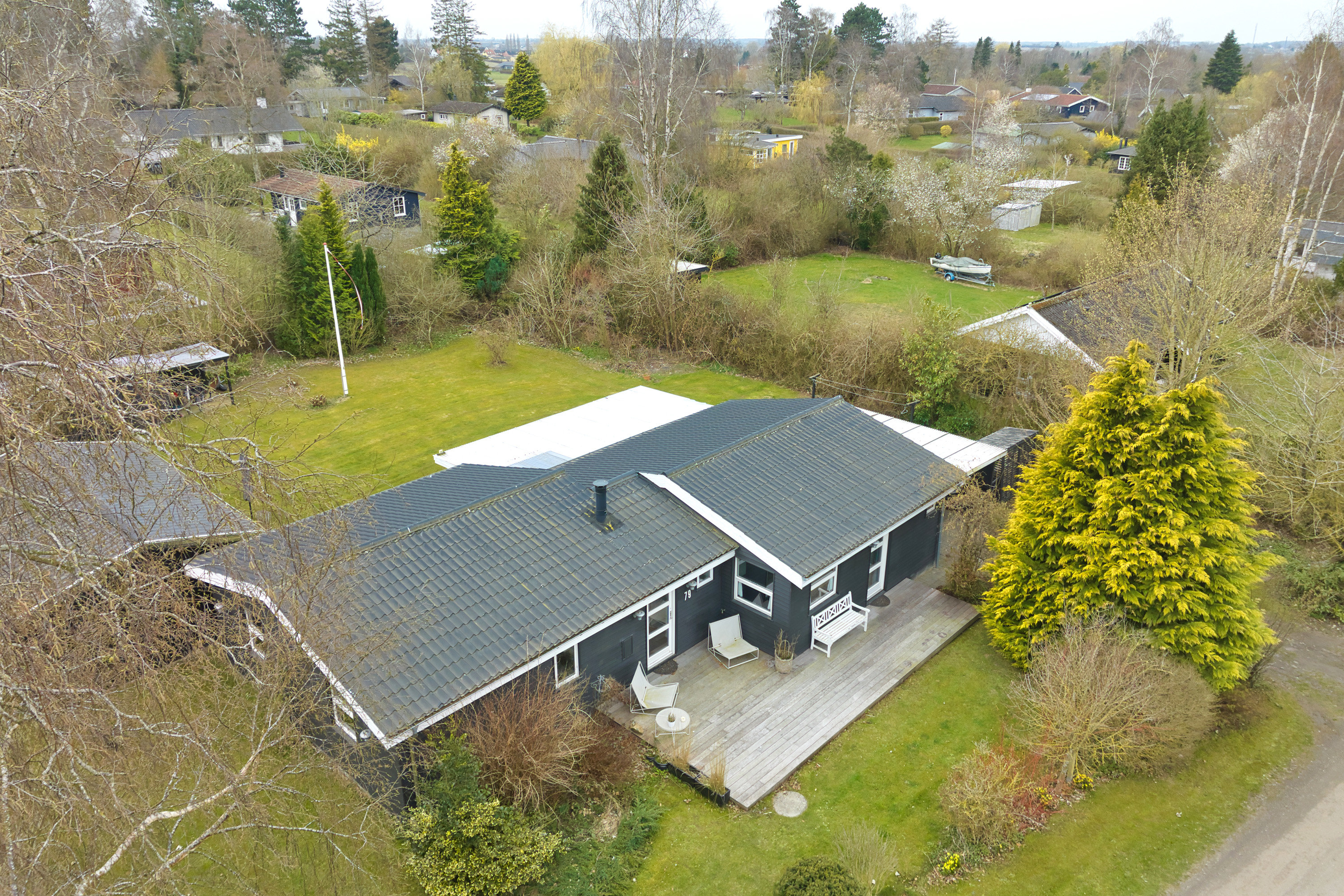 Fremhævet luftfoto billede i fuldskærmstilstand. Billede af Ore Strandpark 79, Ore, 4850 Stubbekøbing