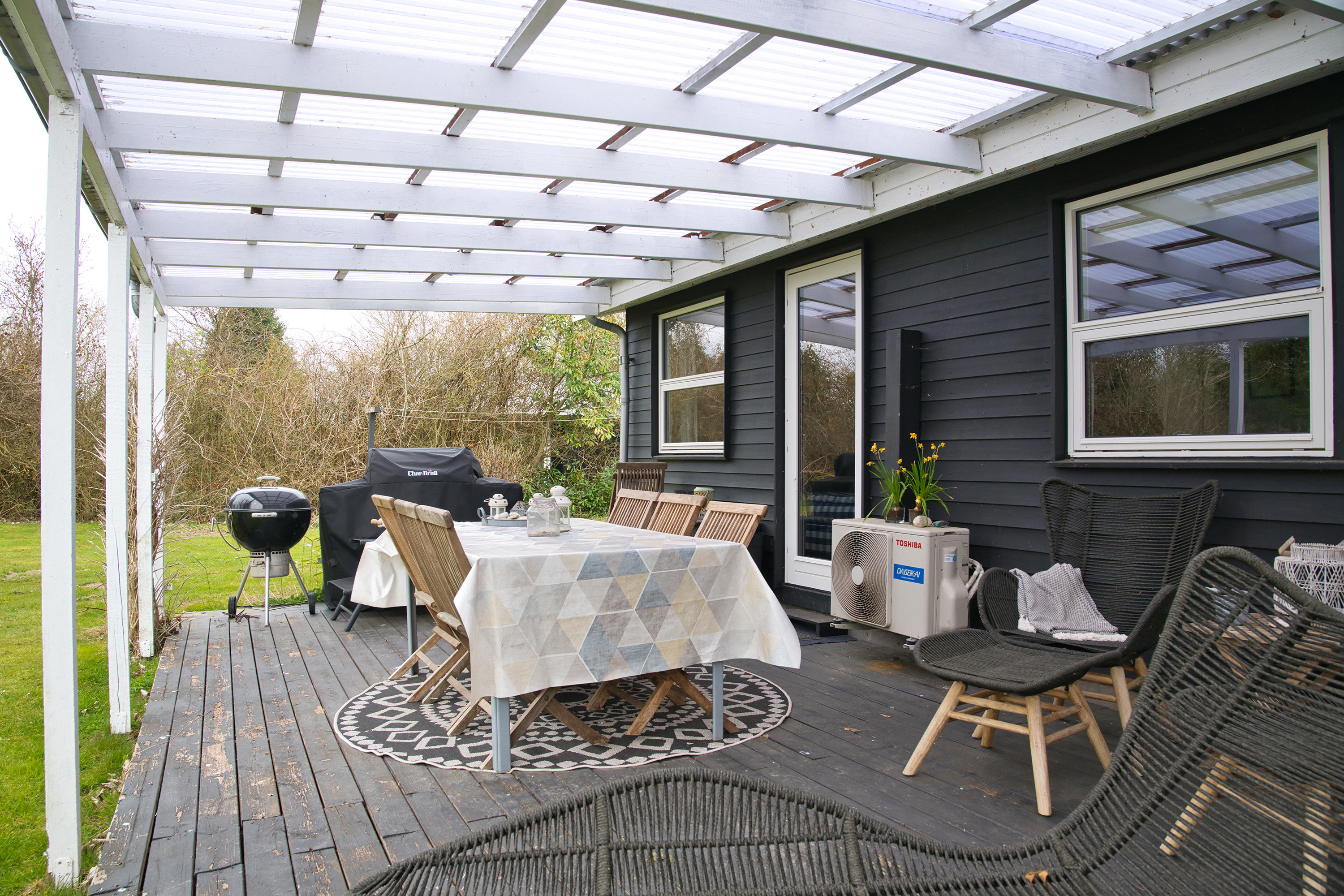 Fremhævet overdækket terrasse billede i fuldskærmstilstand. Billede af Ore Strandpark 79, Ore, 4850 Stubbekøbing