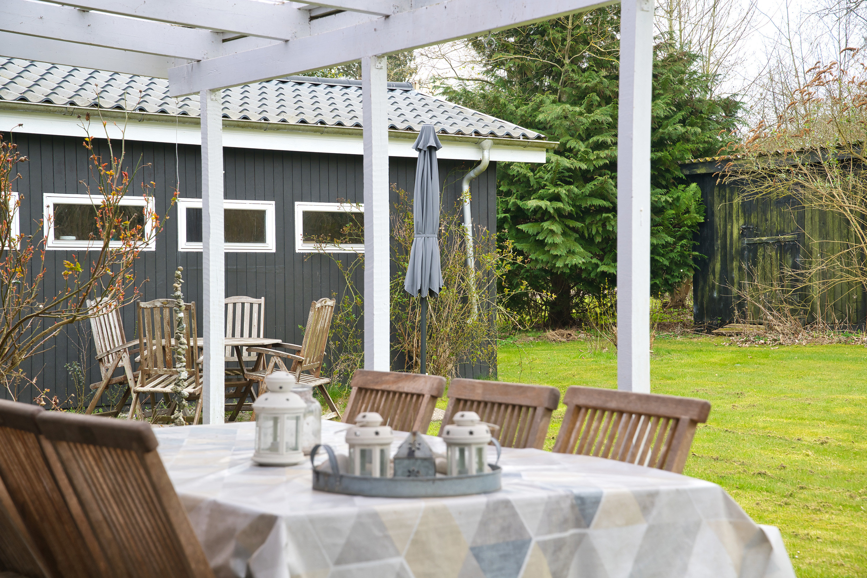 Fremhævet overdækket terrasse billede i fuldskærmstilstand. Billede af Ore Strandpark 79, Ore, 4850 Stubbekøbing