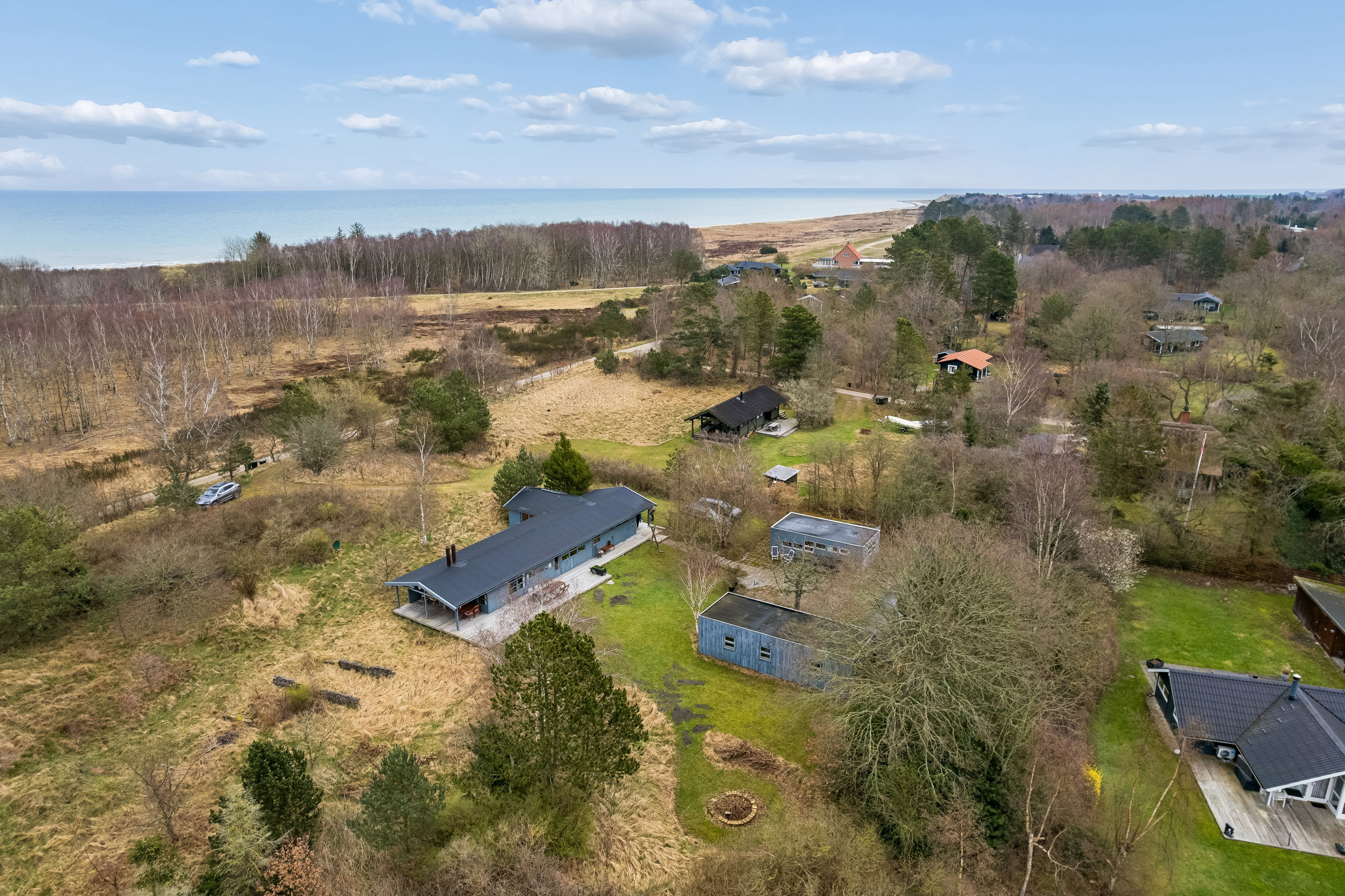 Fremhævet luftfoto billede i fuldskærmstilstand. Billede af Stavnsborgvej 37, Gjerrild, 8500 Grenaa