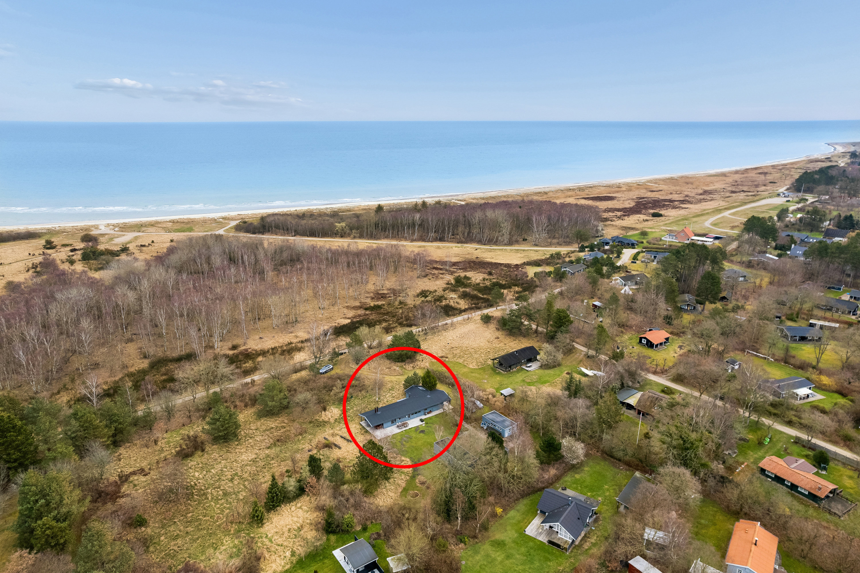 Fremhævet luftfoto billede i fuldskærmstilstand. Billede af Stavnsborgvej 37, Gjerrild, 8500 Grenaa