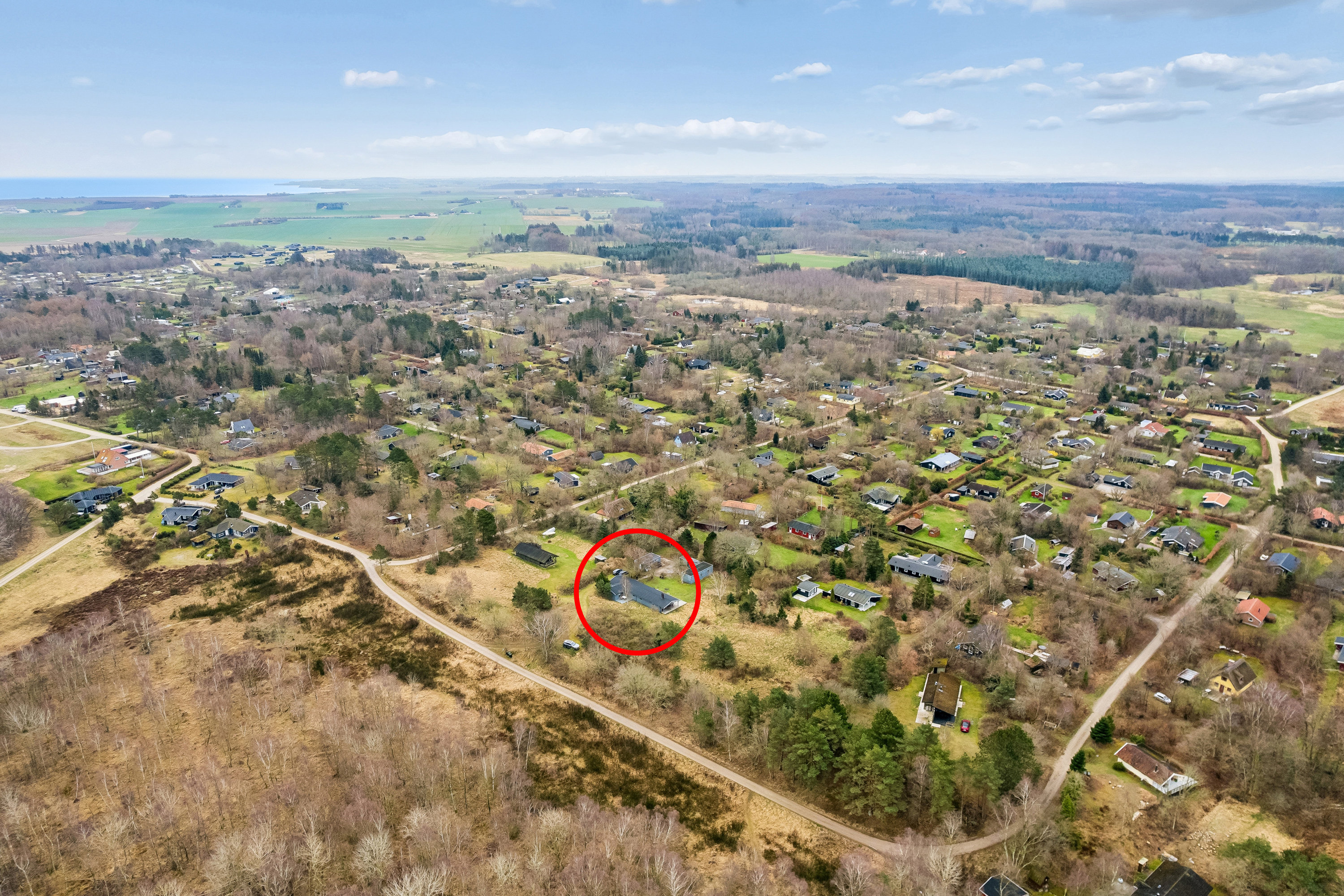 Fremhævet luftfoto billede i fuldskærmstilstand. Billede af Stavnsborgvej 37, Gjerrild, 8500 Grenaa