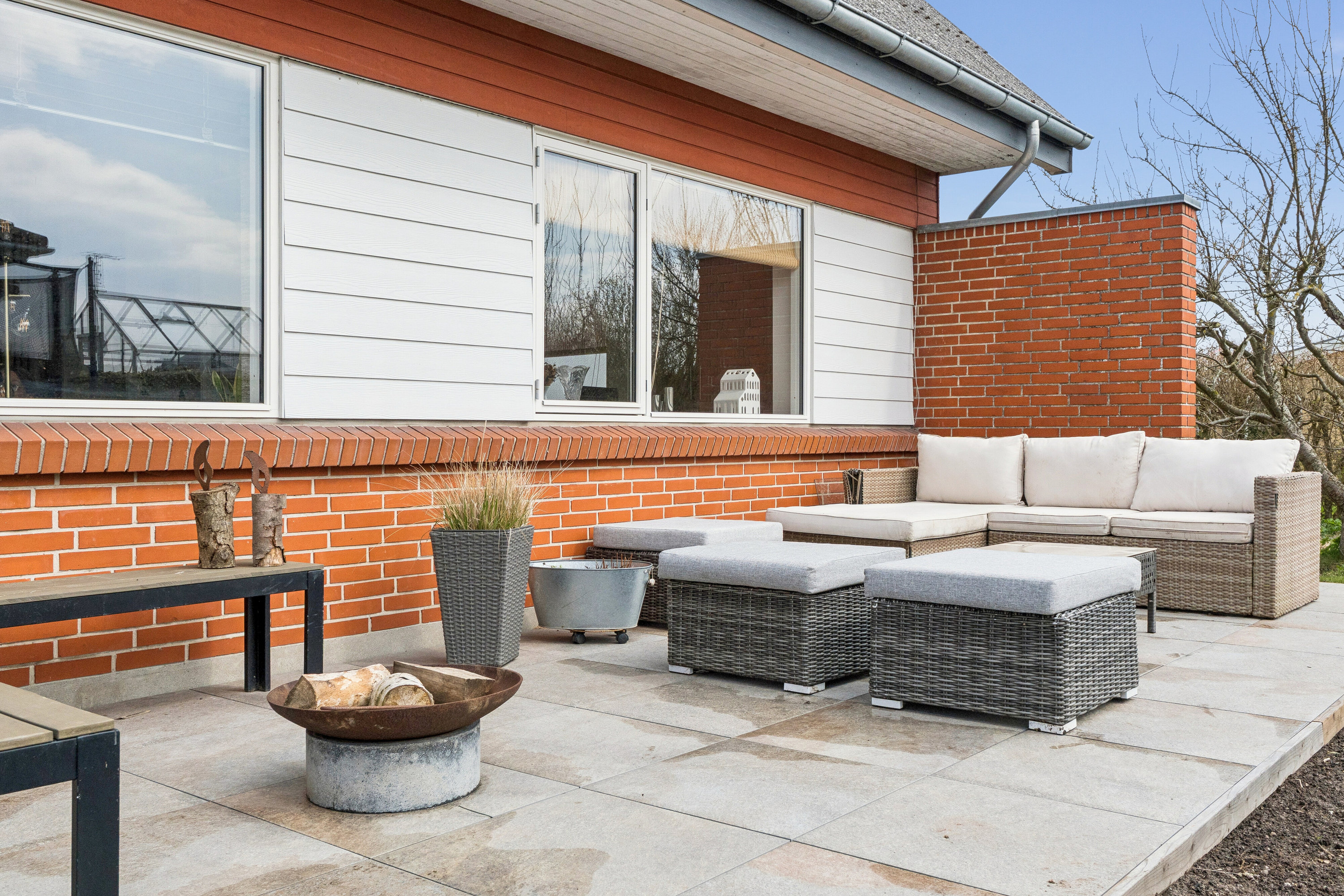 Fremhævet terrasse billede i fuldskærmstilstand. Billede af Toftevænget 4, 8464 Galten