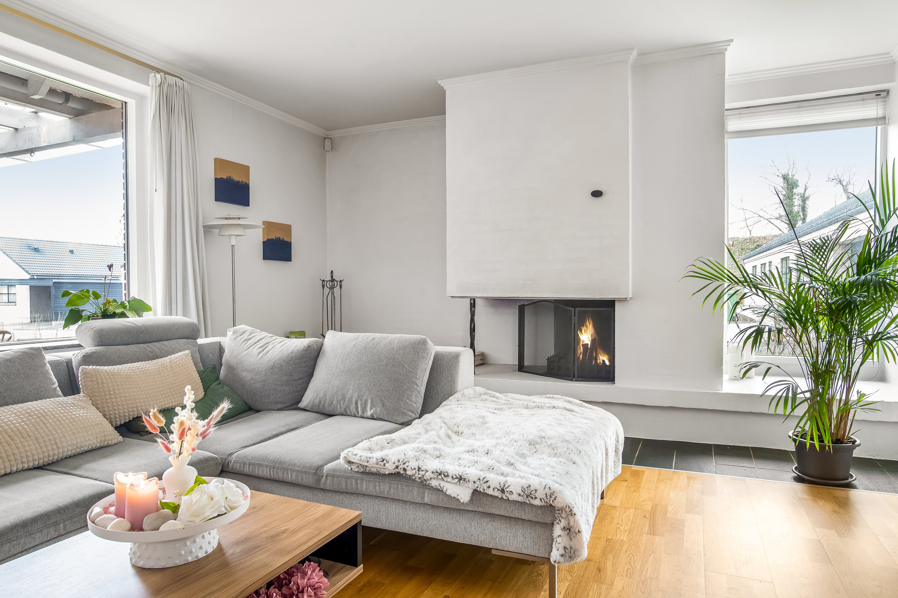 Fremhævet stue billede i fuldskærmstilstand. Billede af Fjald 6, Halgårde, 7500 Holstebro