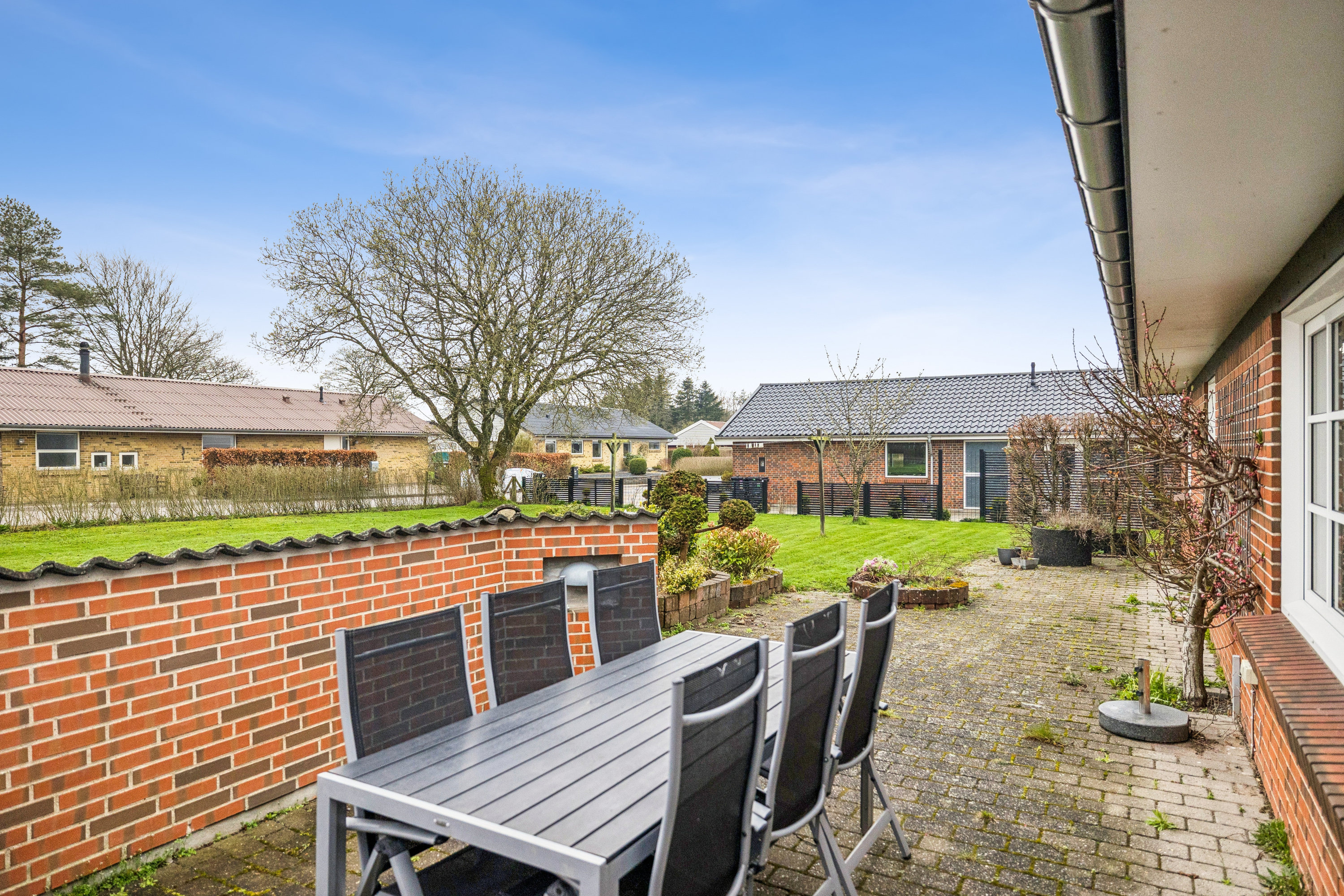 Fremhævet terrasse billede i fuldskærmstilstand. Billede af Bækparken 41, Valsgård, 9500 Hobro