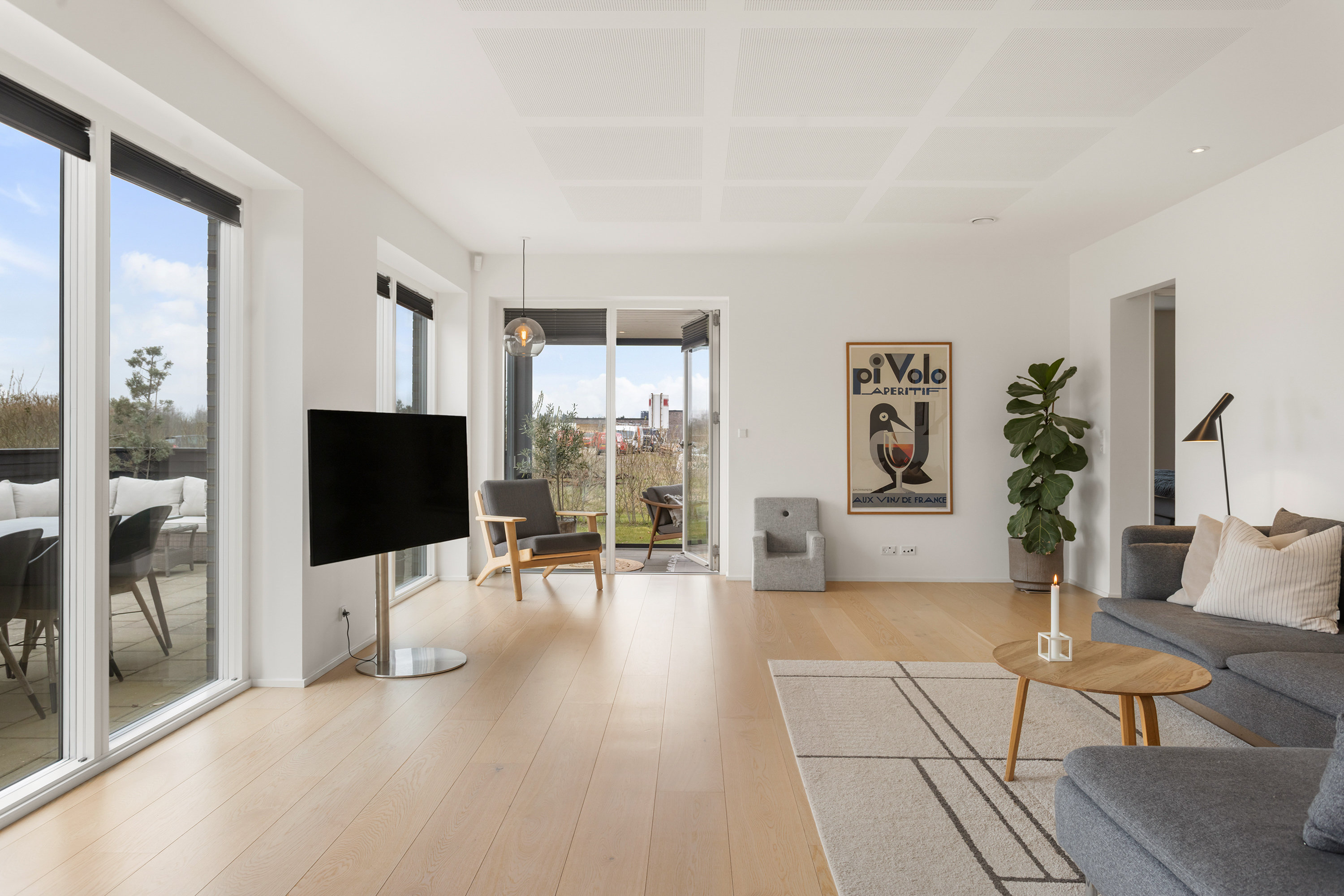 Fremhævet stue billede i fuldskærmstilstand. Billede af Golfvej 62, 9900 Frederikshavn