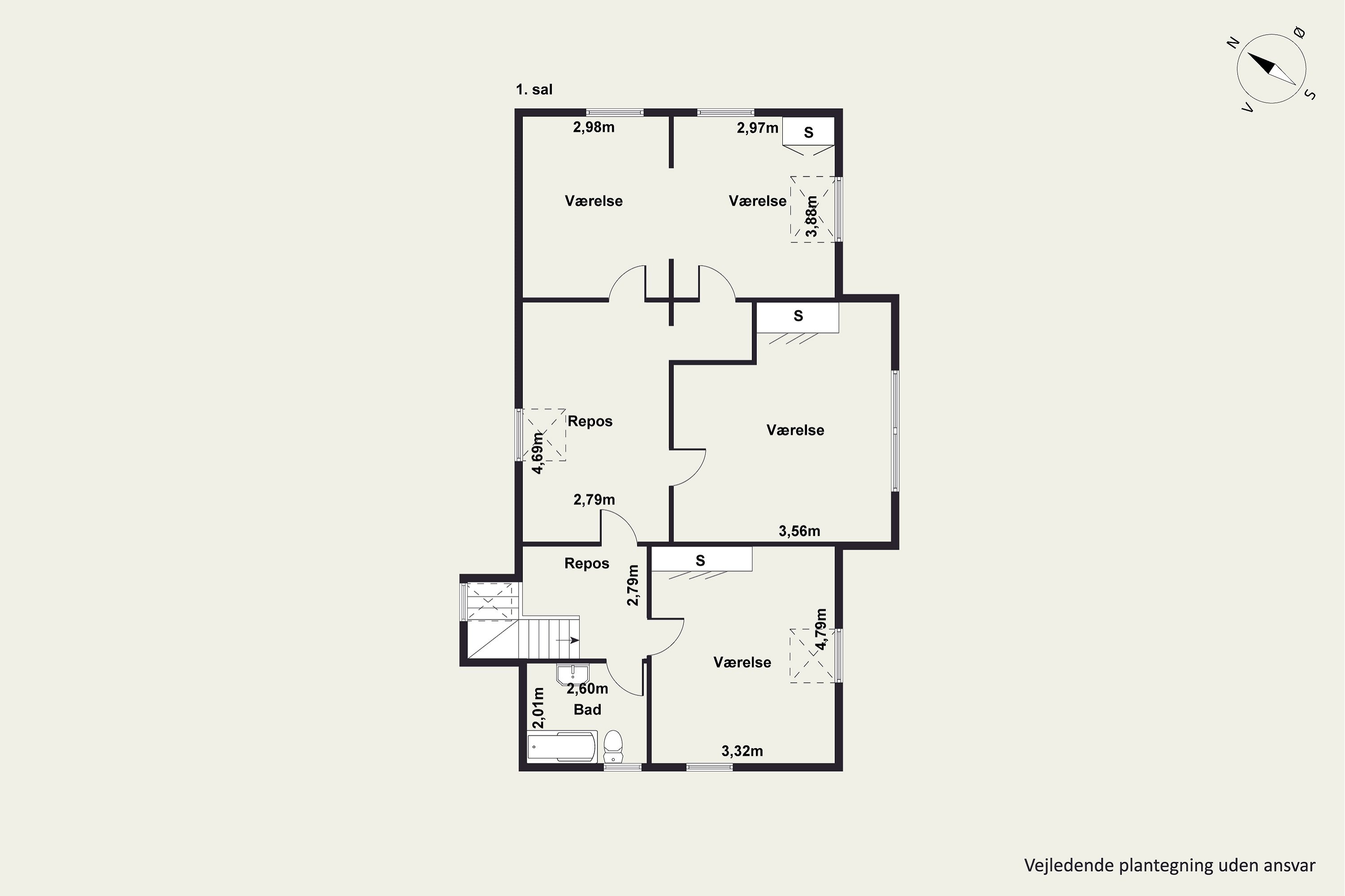 Plantegninger billede af Nørrehedevej 17, Sjørup, 8800 Viborg