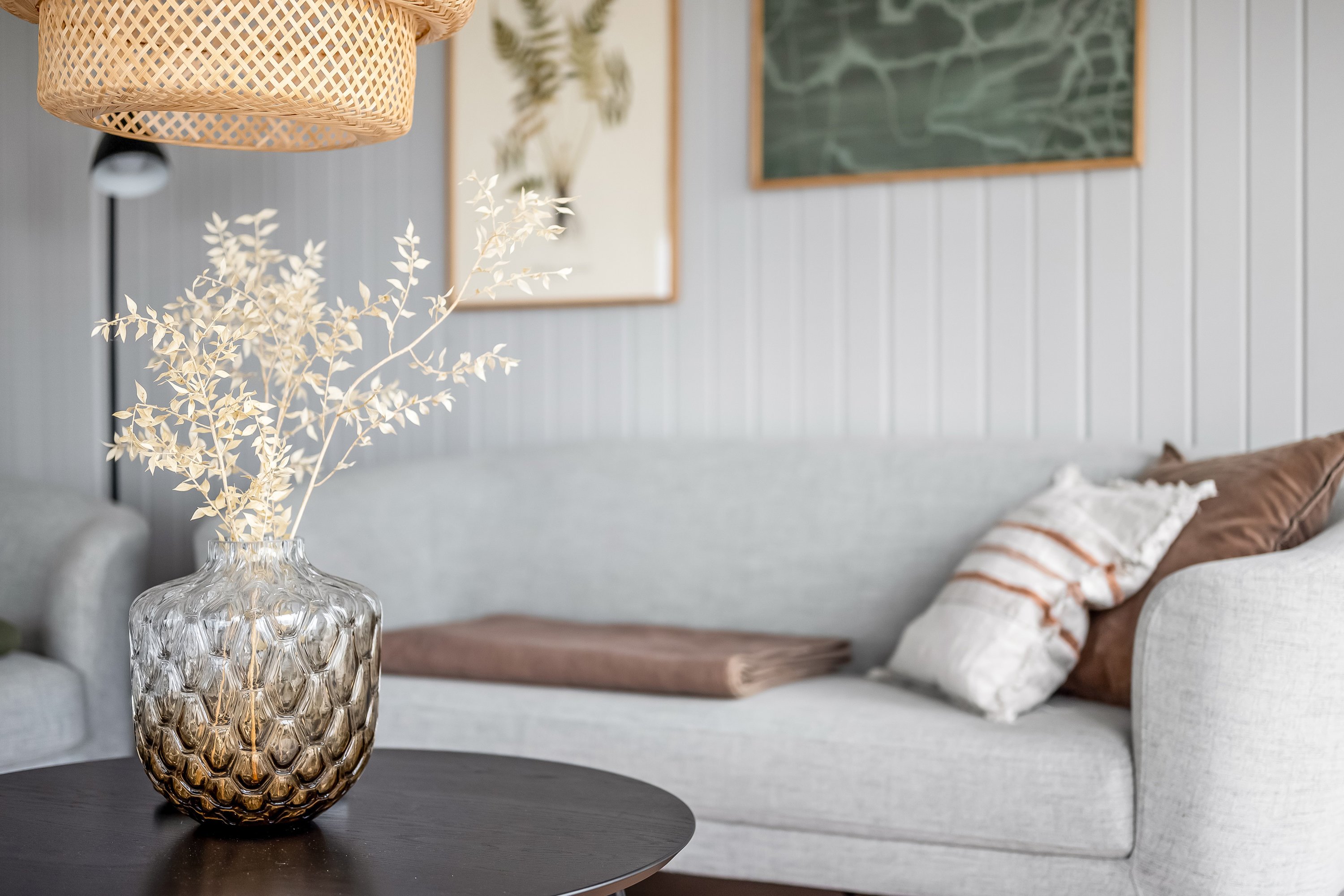 Fremhævet stue billede i fuldskærmstilstand. Billede af Violvej 32, Tørring, 7620 Lemvig