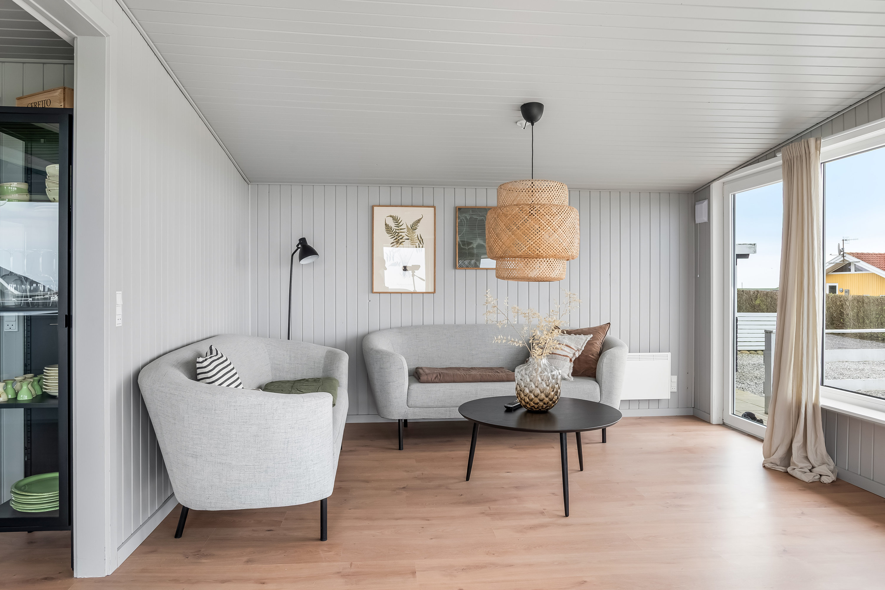 Fremhævet stue billede i fuldskærmstilstand. Billede af Violvej 32, Tørring, 7620 Lemvig