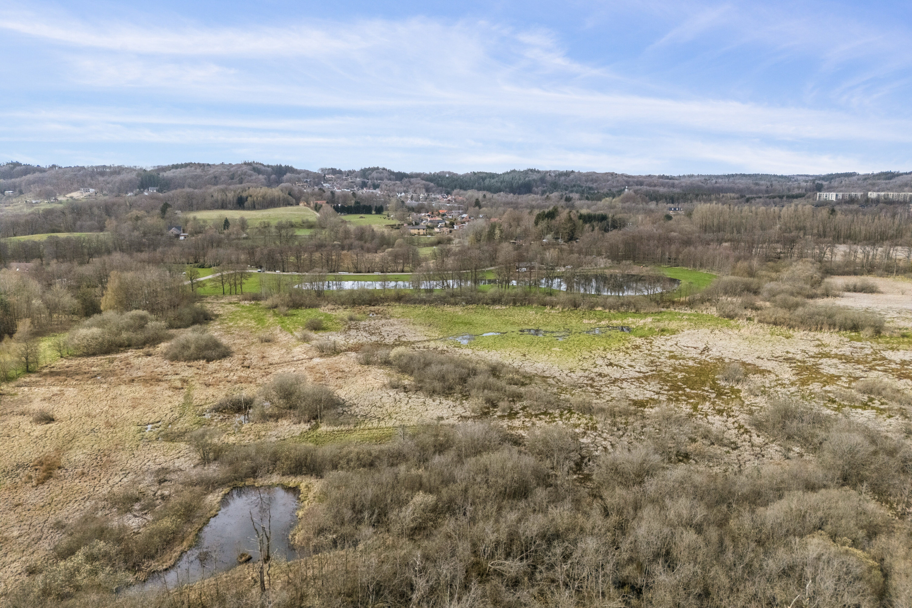 Fremhævet luftfoto billede i fuldskærmstilstand. Billede af Funderholmevej 25A, 8600 Silkeborg