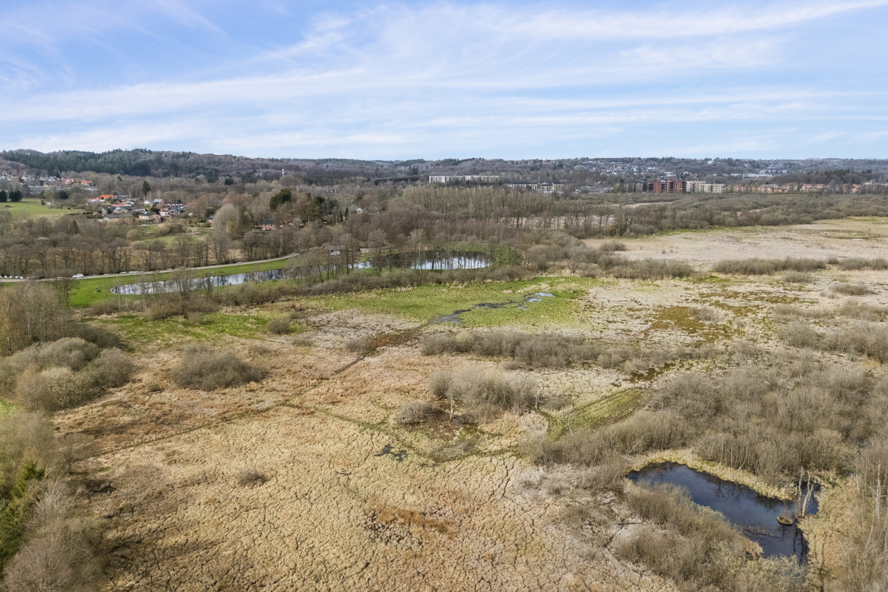 Fremhævet luftfoto billede i fuldskærmstilstand. Billede af Funderholmevej 25A, 8600 Silkeborg