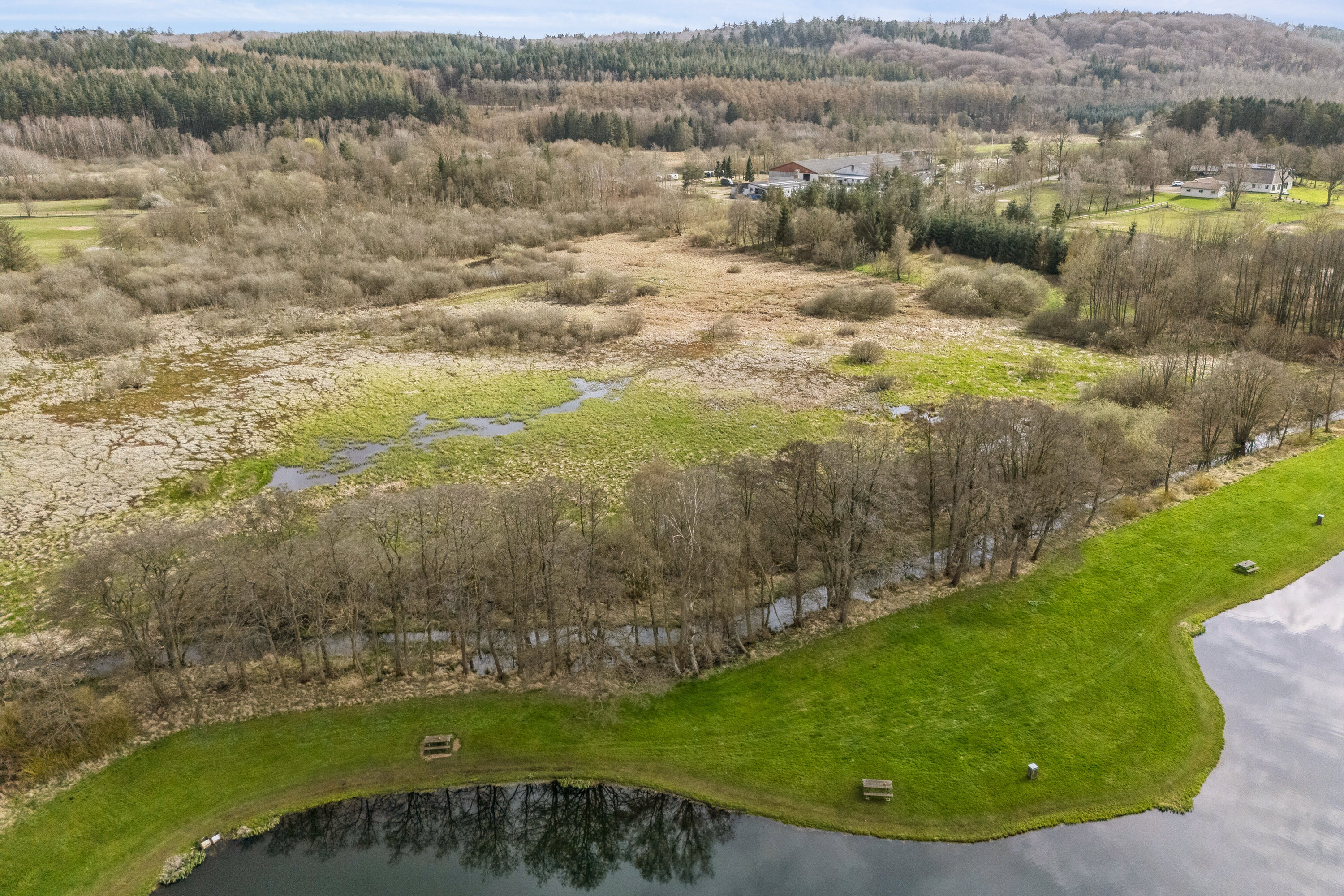 Fremhævet luftfoto billede i fuldskærmstilstand. Billede af Funderholmevej 25A, 8600 Silkeborg