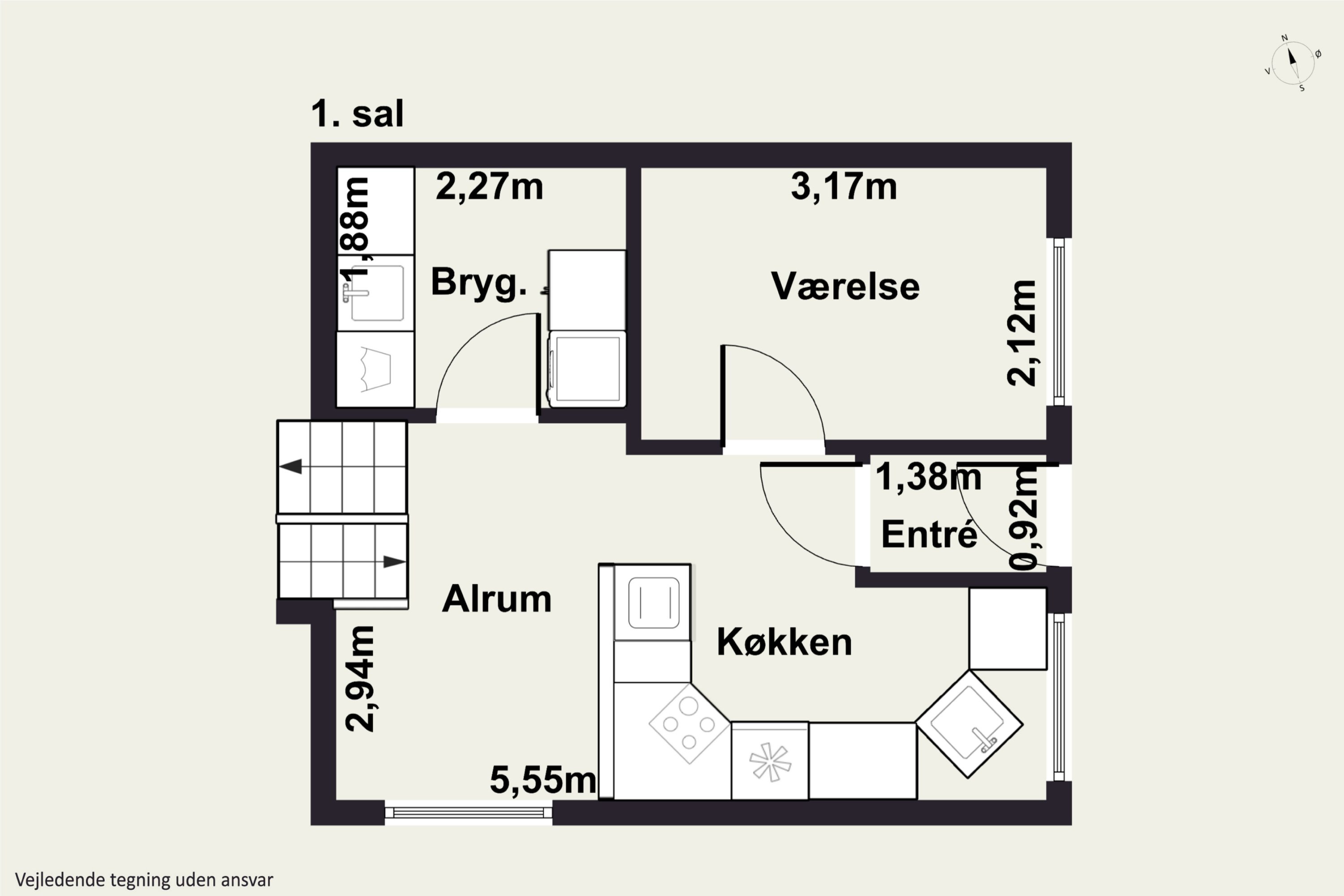 Plantegninger billede af Terrasserne 140, Himmelev, 4000 Roskilde