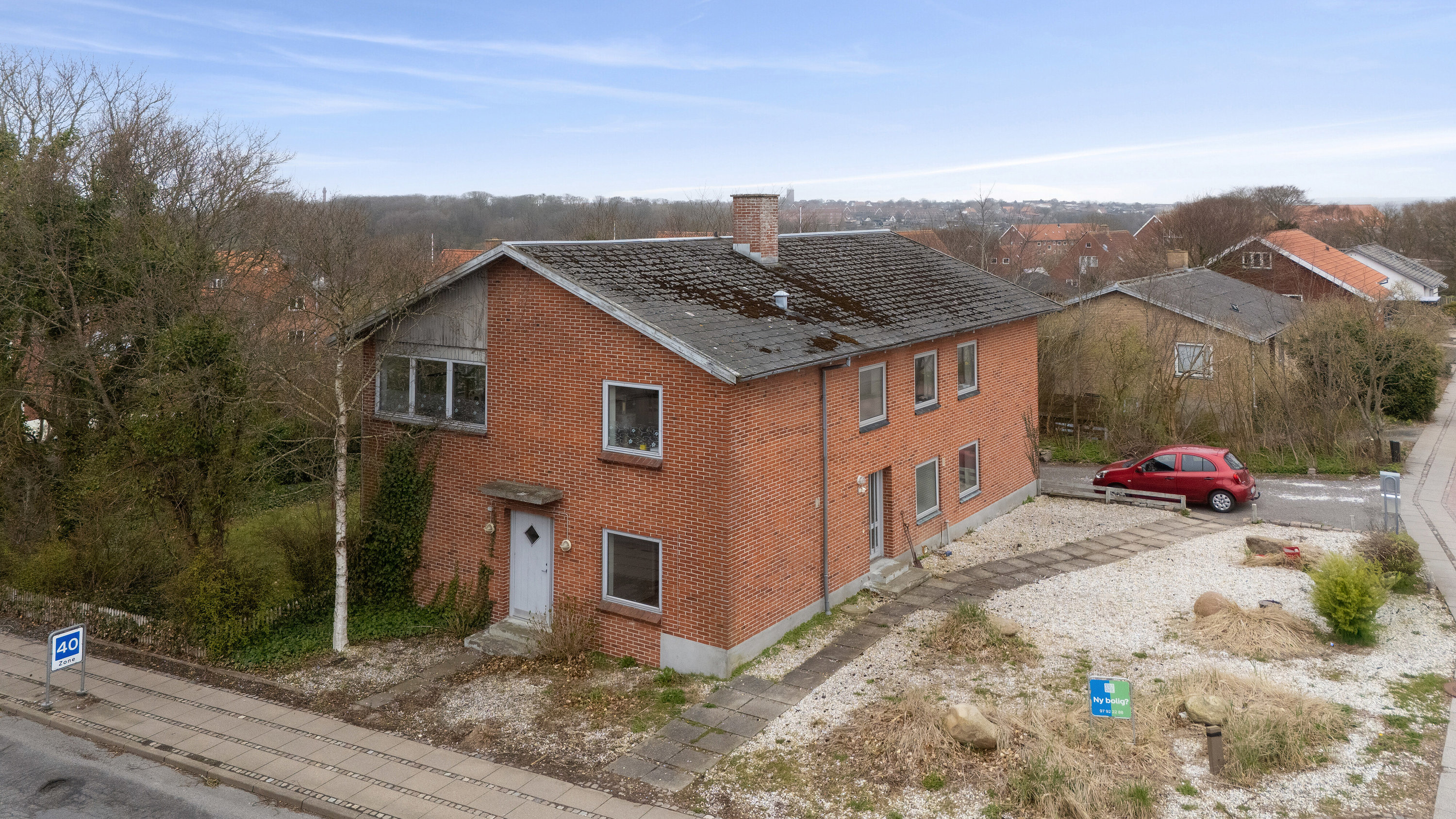 Fremhævet set fra vejen billede i fuldskærmstilstand. Billede af Thylandsvej 28, st.., 7700 Thisted