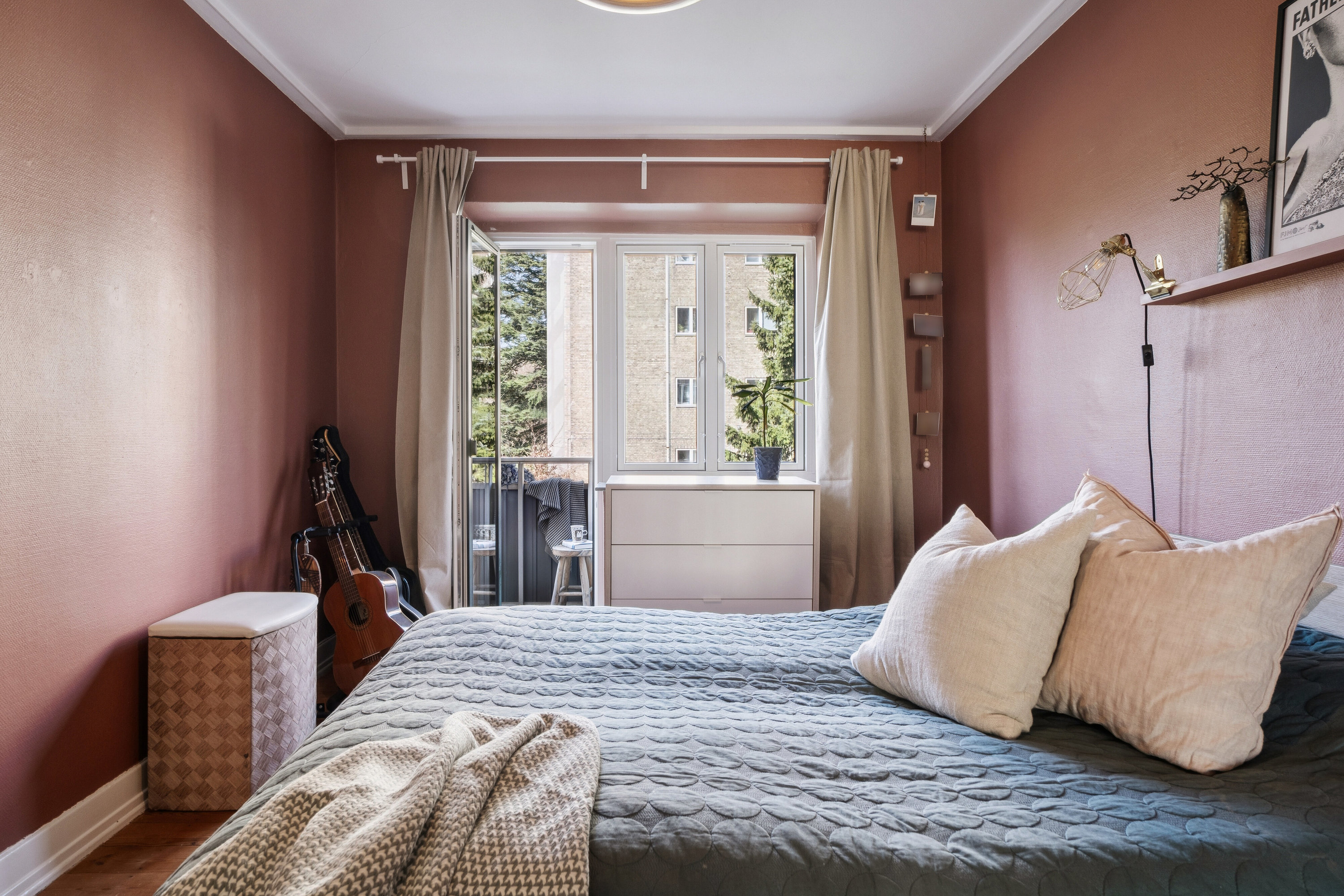 Fremhævet soveværelse billede i fuldskærmstilstand. Billede af Johan Kellers Vej 42, 1. th., 2450 København SV