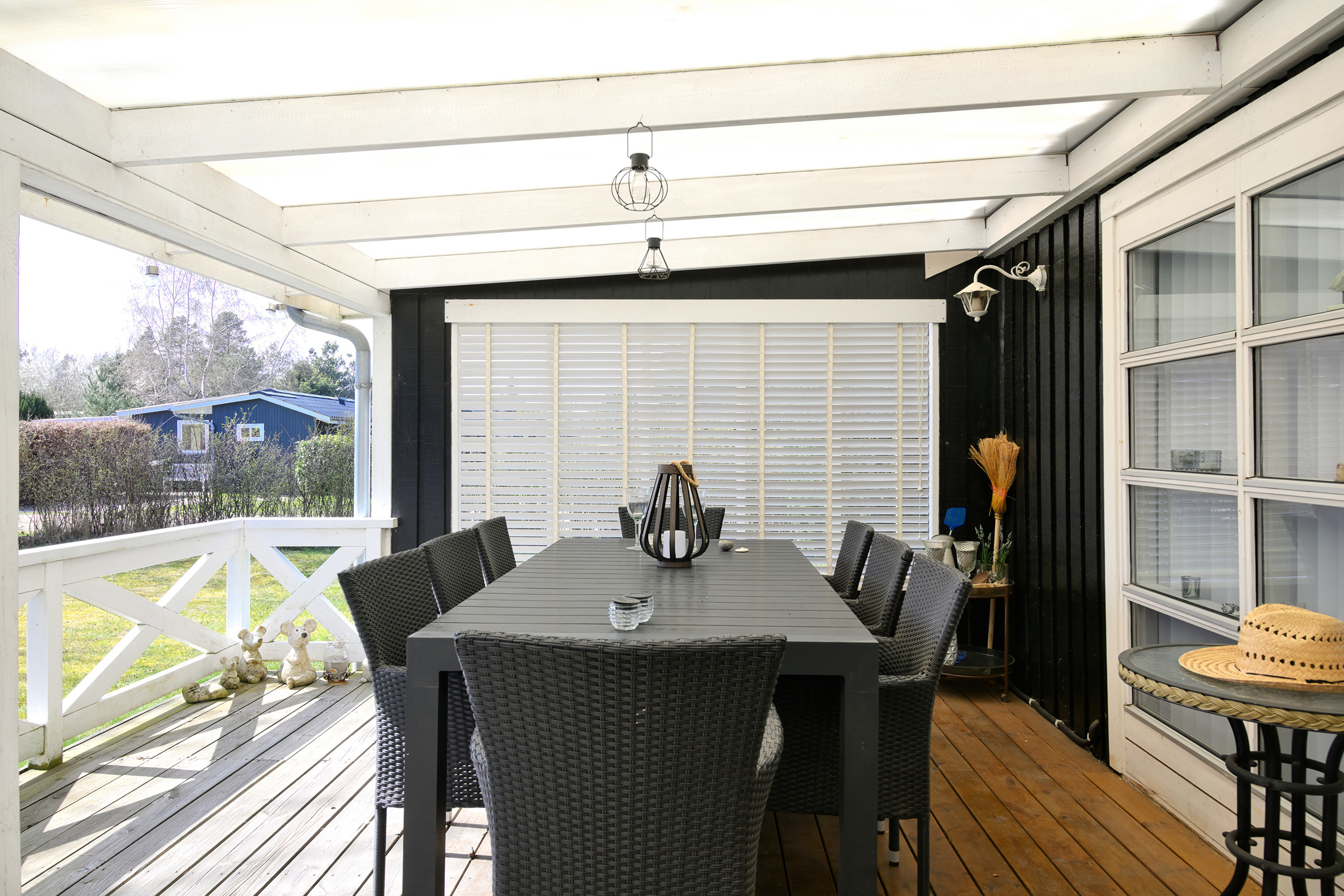 Fremhævet overdækket terrasse billede i fuldskærmstilstand. Billede af Solvænget 3, 4873 Væggerløse