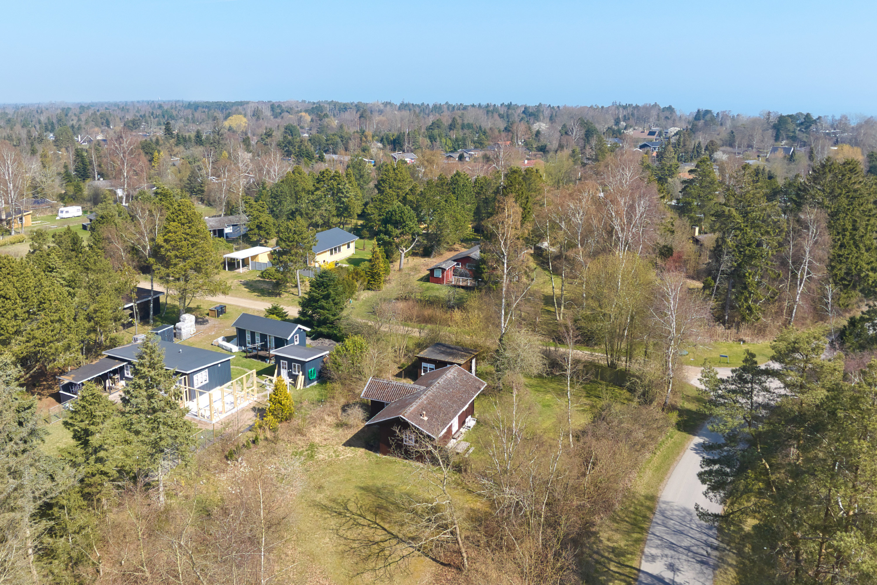 Fremhævet luftfoto billede i fuldskærmstilstand. Billede af Pedersdalvænget 24, 4873 Væggerløse