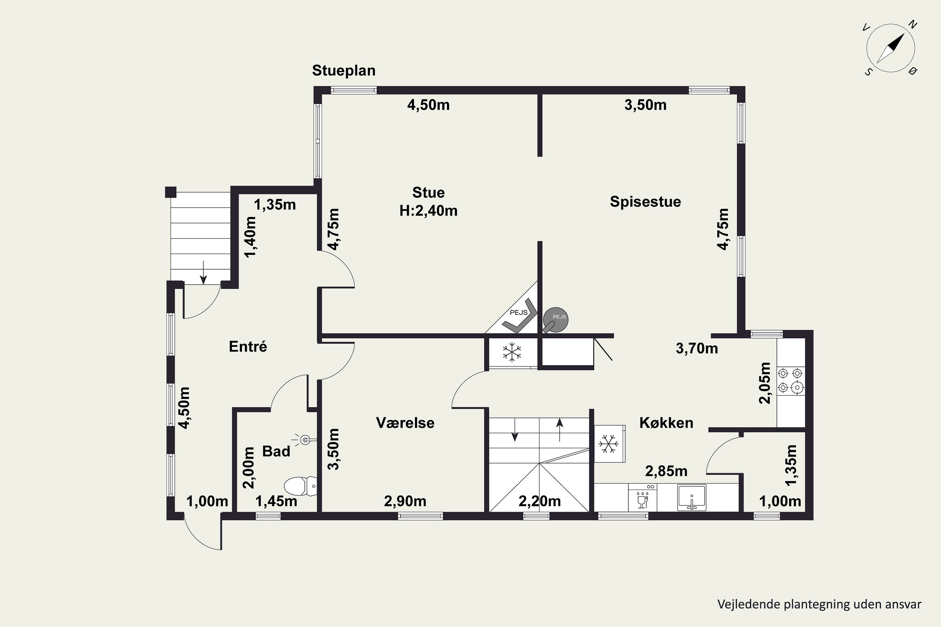 Plantegninger billede af Vestergårdsvej 3, Gerning, 8850 Bjerringbro
