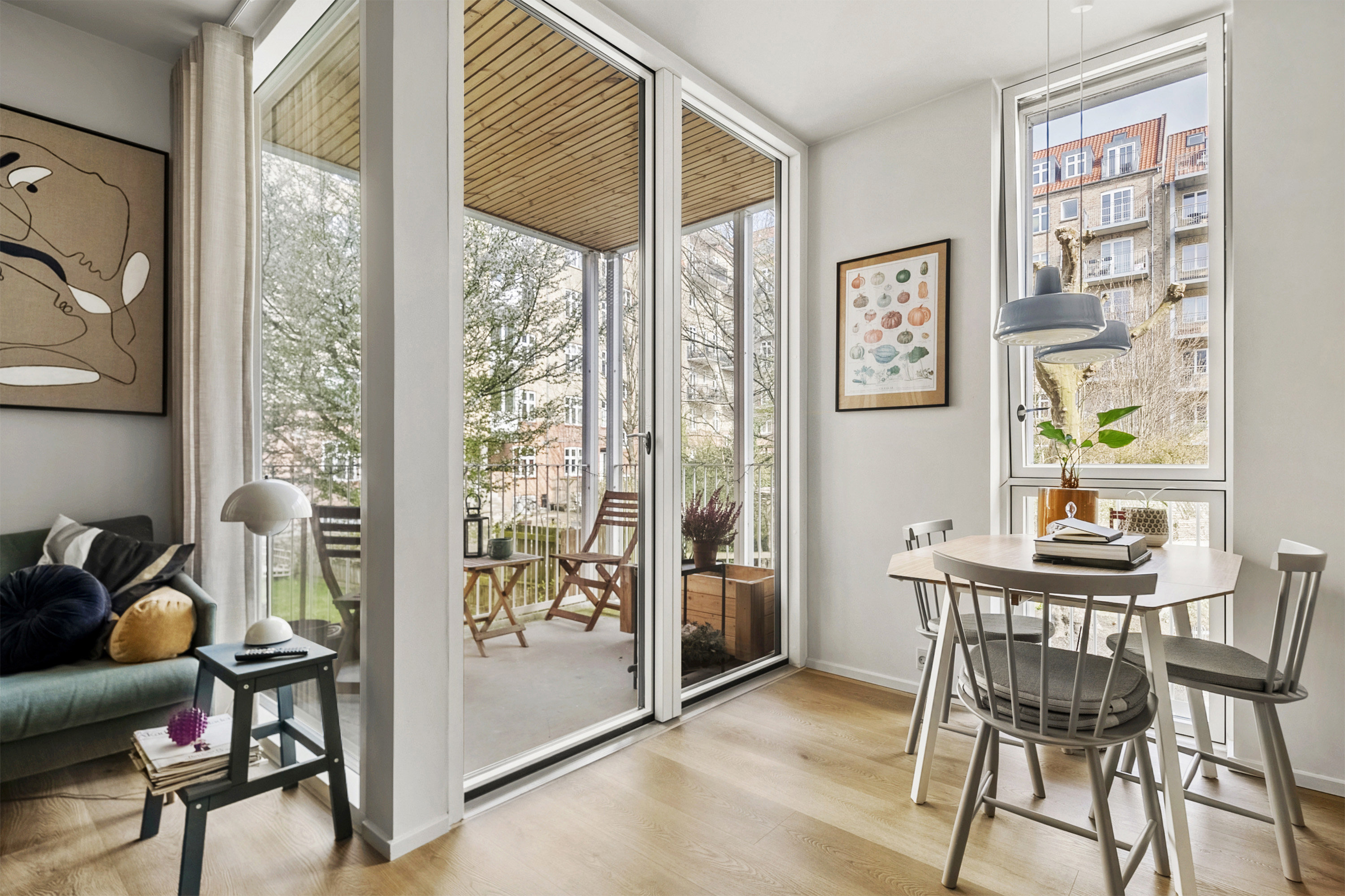 Fremhævet spisestue billede i fuldskærmstilstand. Billede af Edouard Suensons Gade 10, 1. 2., Trøjborg, 8200 Aarhus N