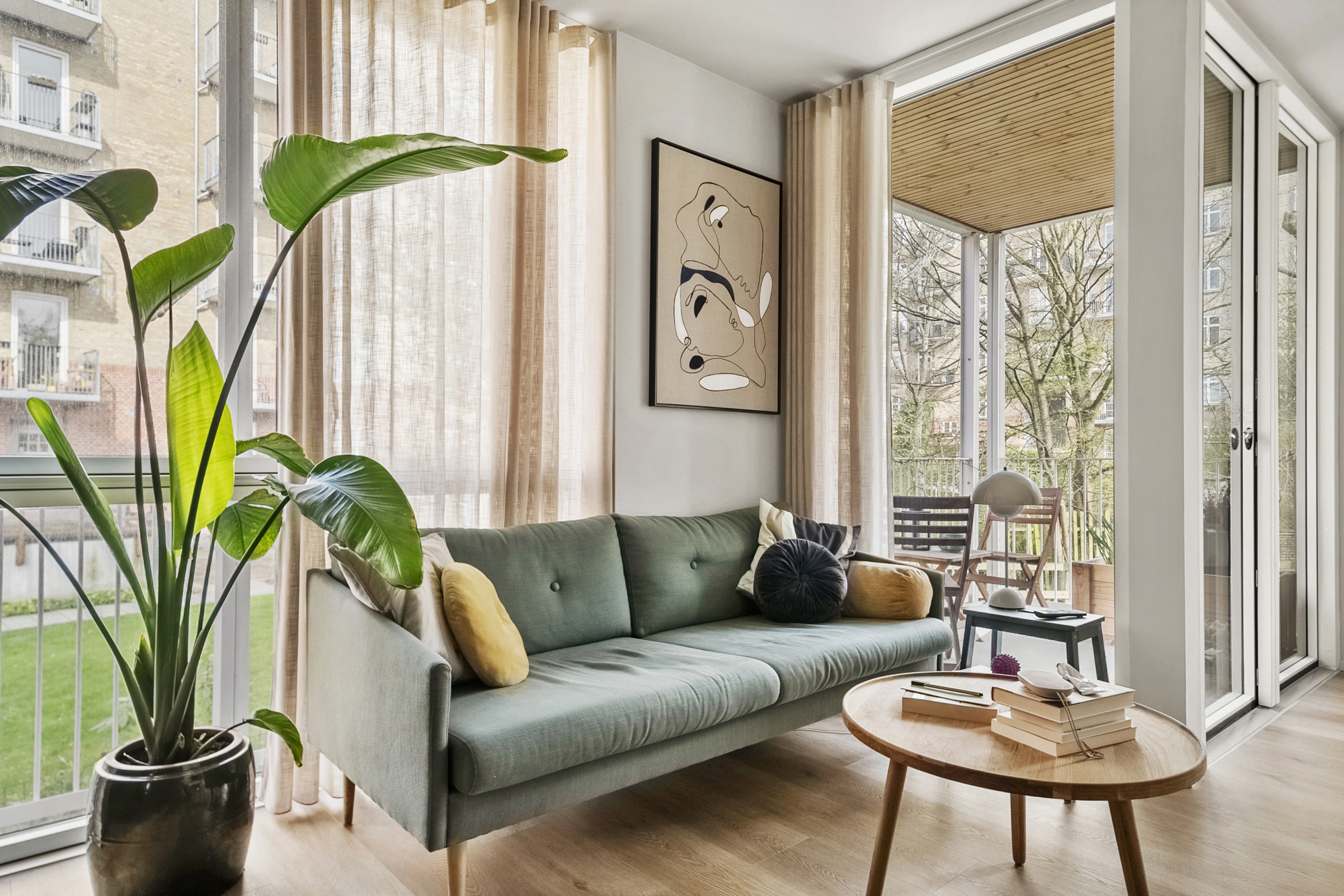 Fremhævet stue billede i fuldskærmstilstand. Billede af Edouard Suensons Gade 10, 1. 2., Trøjborg, 8200 Aarhus N