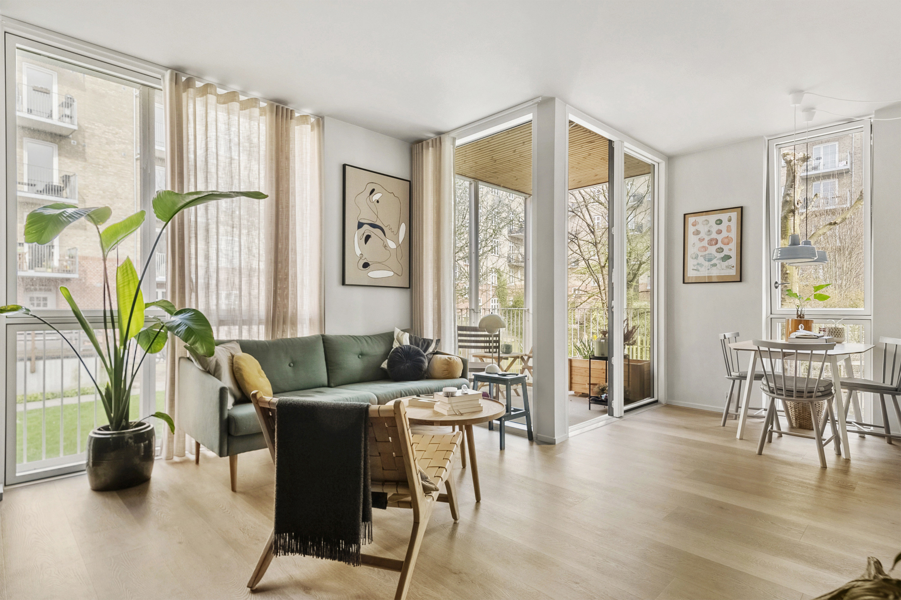 Fremhævet stue billede i fuldskærmstilstand. Billede af Edouard Suensons Gade 10, 1. 2., Trøjborg, 8200 Aarhus N