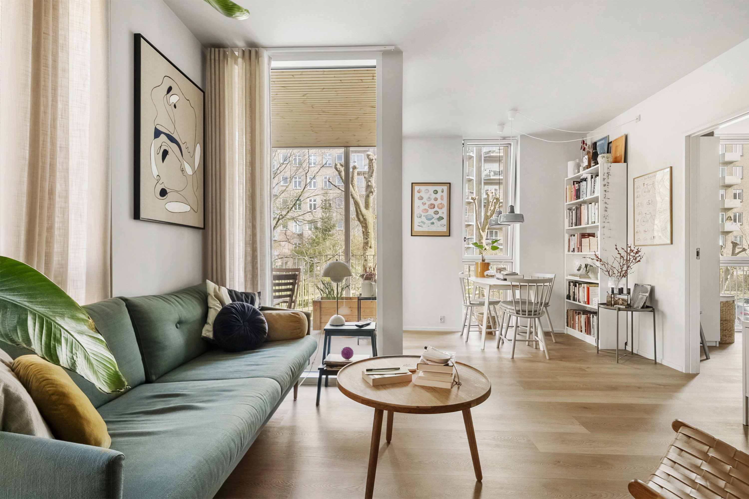 Fremhævet stue billede i fuldskærmstilstand. Billede af Edouard Suensons Gade 10, 1. 2., Trøjborg, 8200 Aarhus N