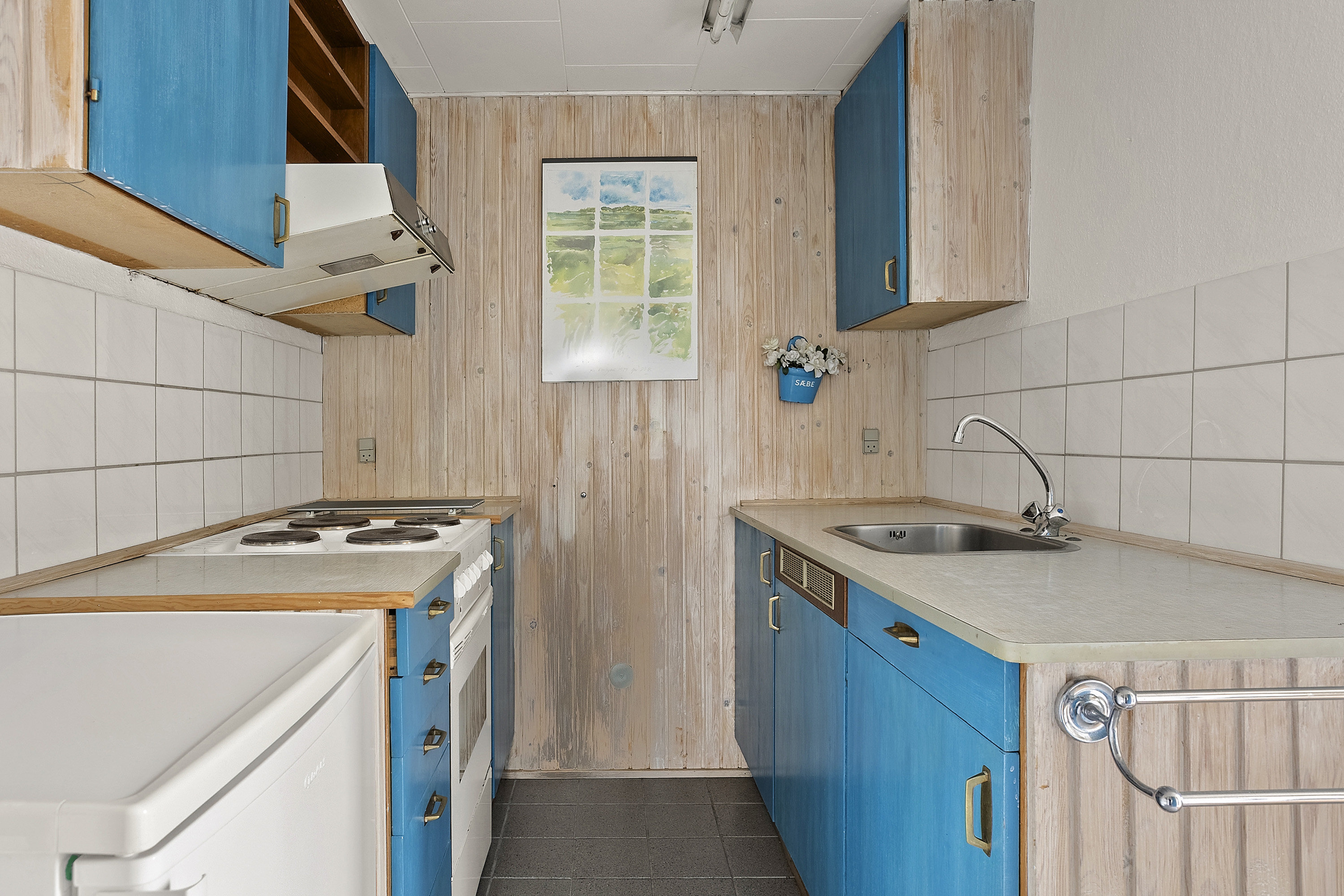 Fremhævet køkken - udhus billede i fuldskærmstilstand. Billede af Bobølvej 8, 6683 Føvling