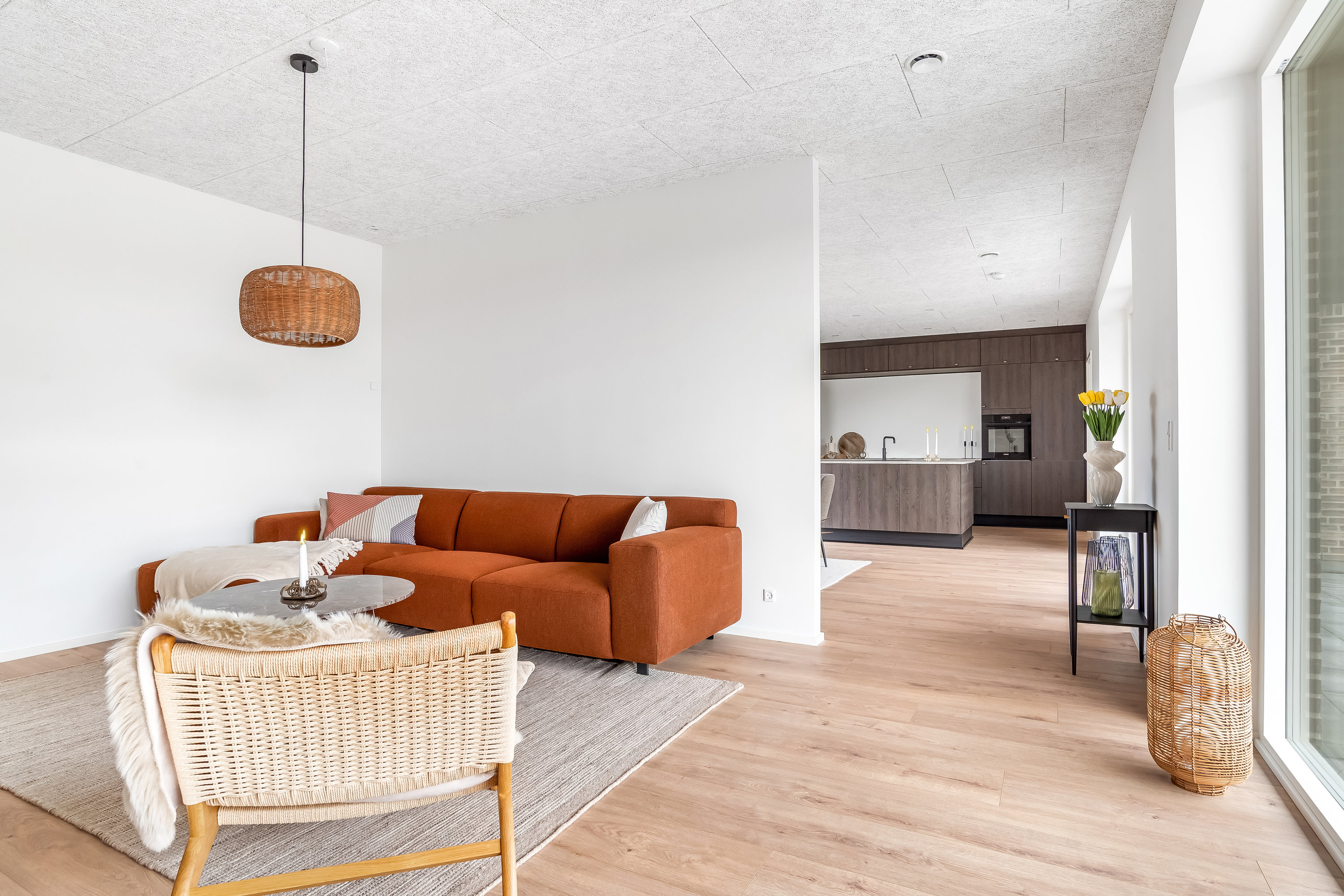 Fremhævet stue billede i fuldskærmstilstand. Billede af Råbukken 23, Halgårde, 7500 Holstebro