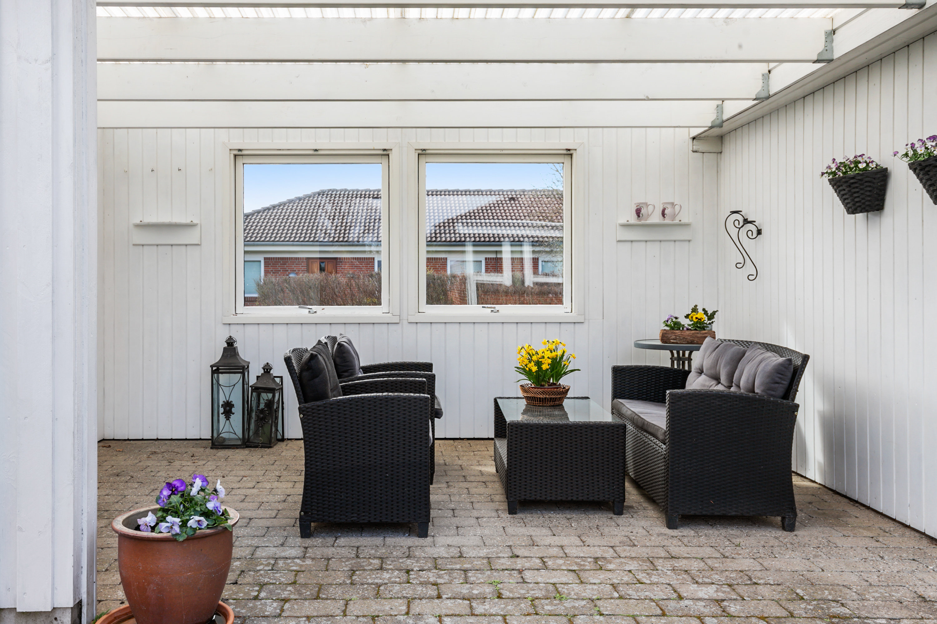 Fremhævet overdækket terrasse billede i fuldskærmstilstand. Billede af Klostermarken 16, 9490 Pandrup